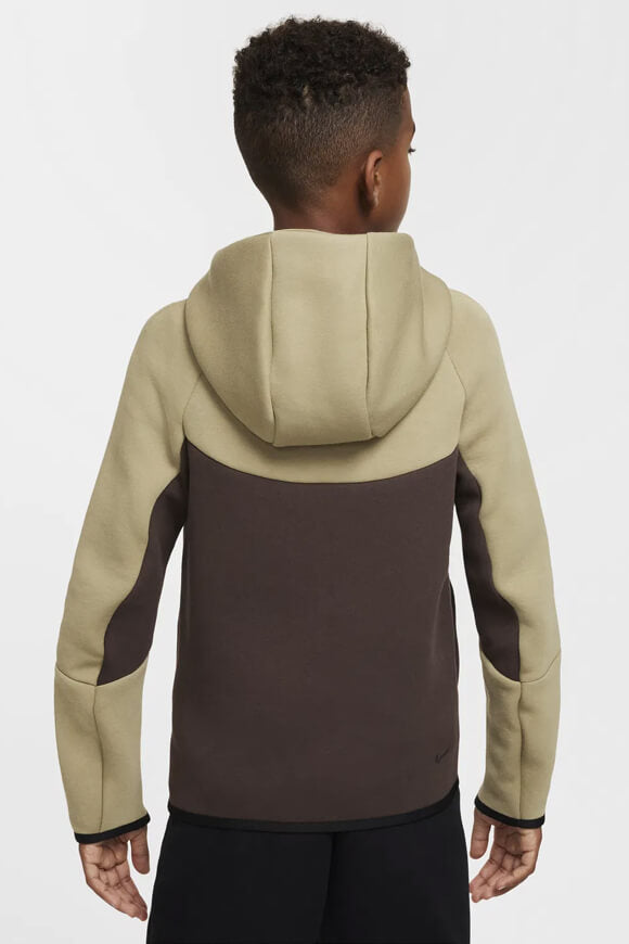 Sportswear Tech Fleece Kapuzensweatjacke - Neutral Olive + Baroque Brown