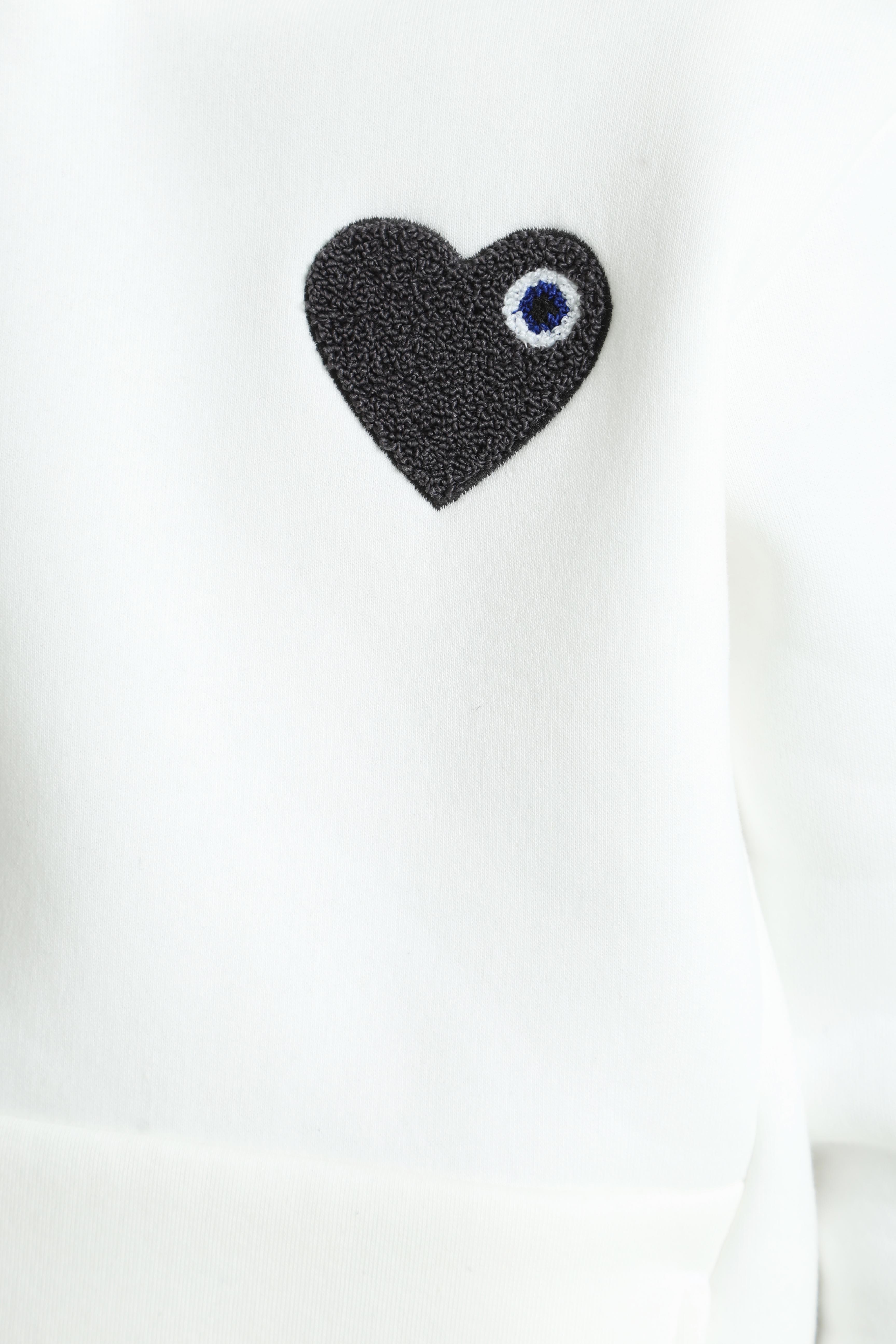 Felpa con cappuccio Heart - Offwhite + Anthracite
