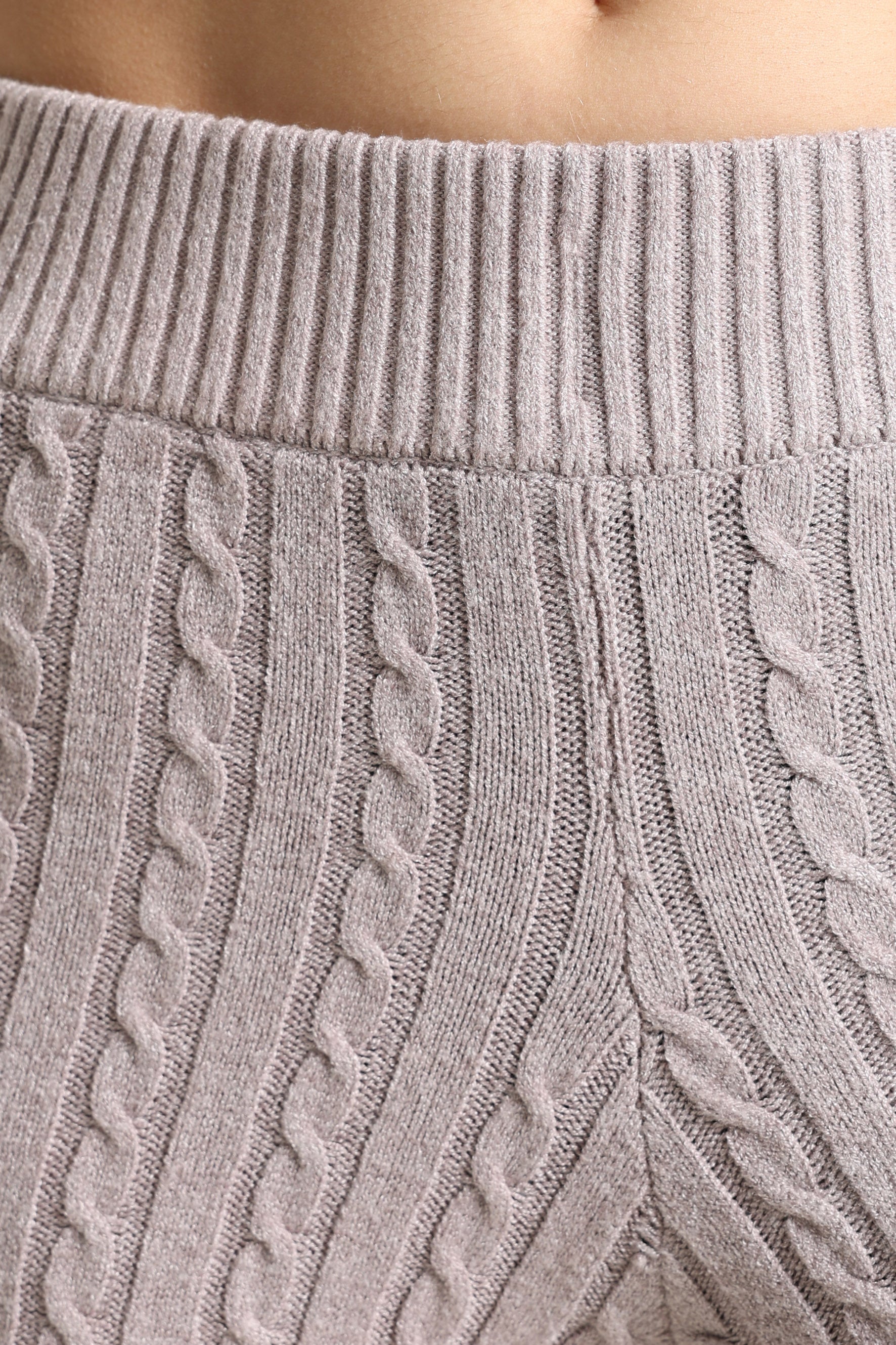 Strickhose - Taupe meliert