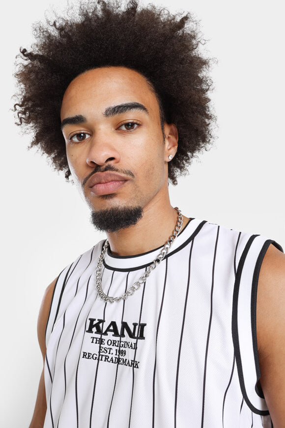 Mesh Tanktop - Blanc + Noir