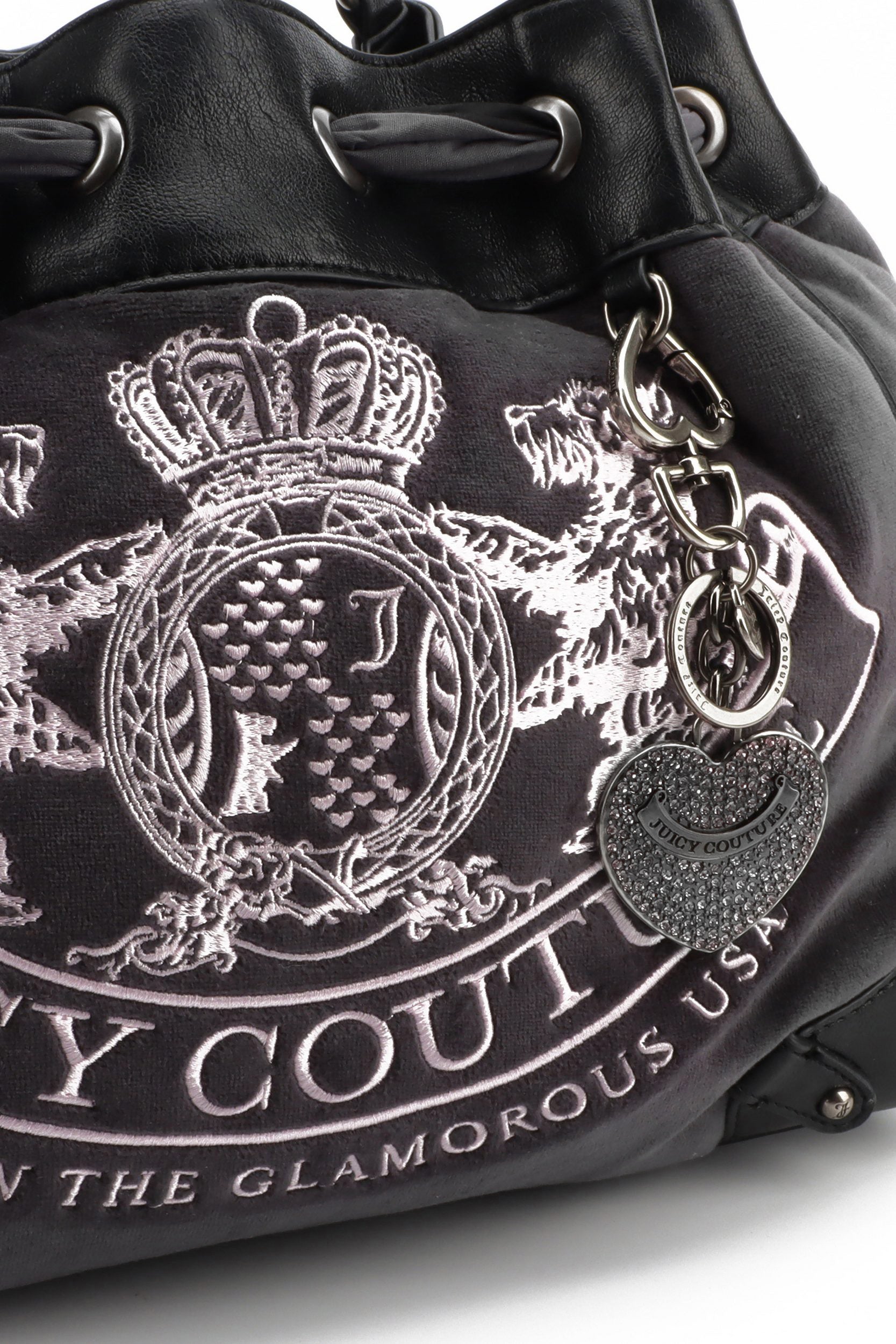 Samt Handtasche - Black