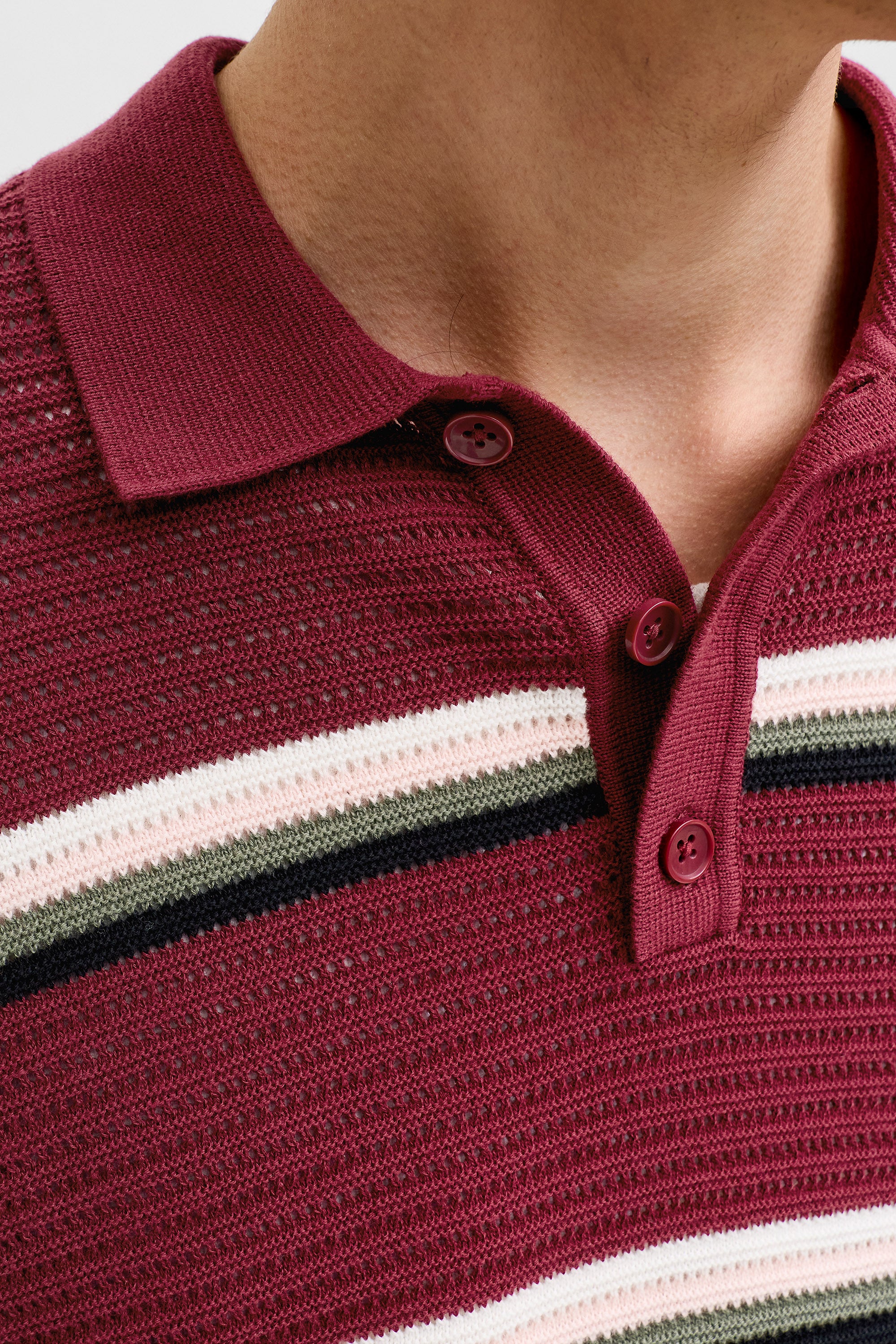 JORMAINE polo en tricot - Cabernet