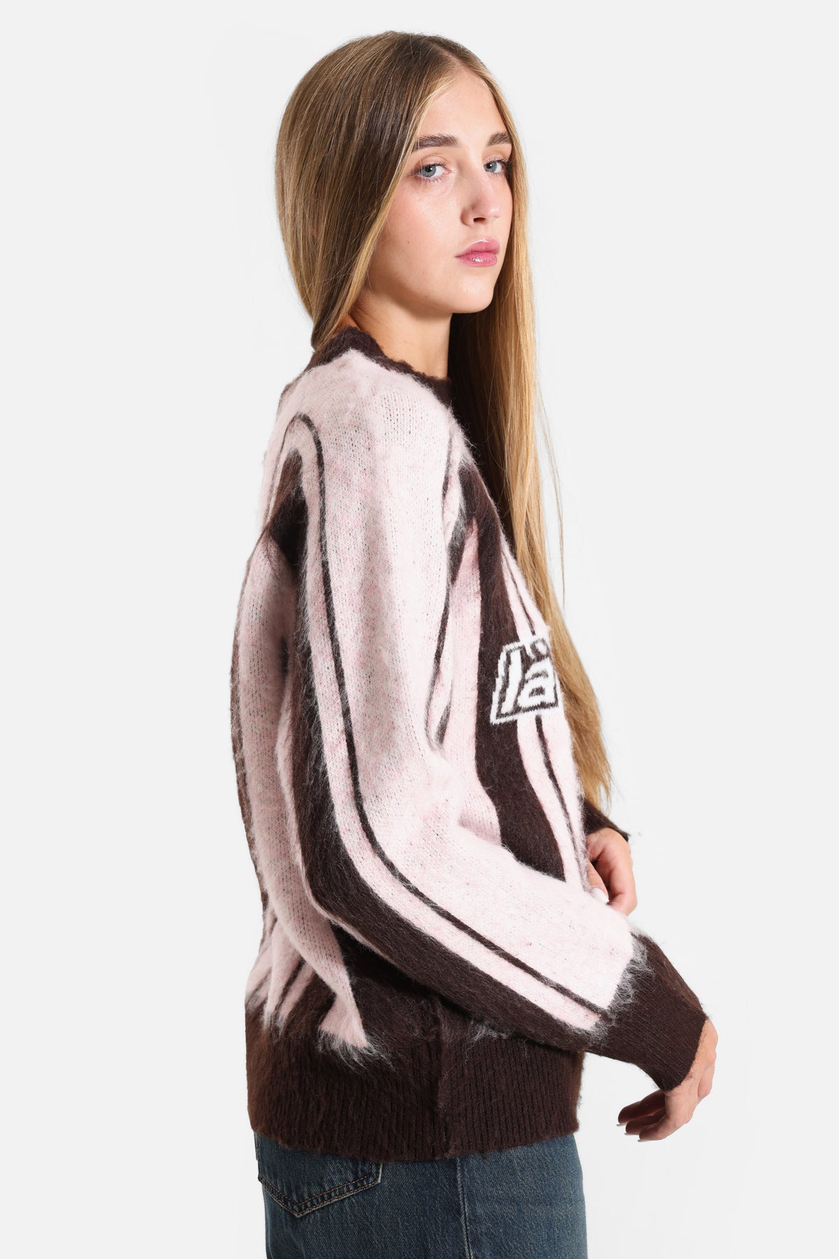 Pull ample en tricot poilu