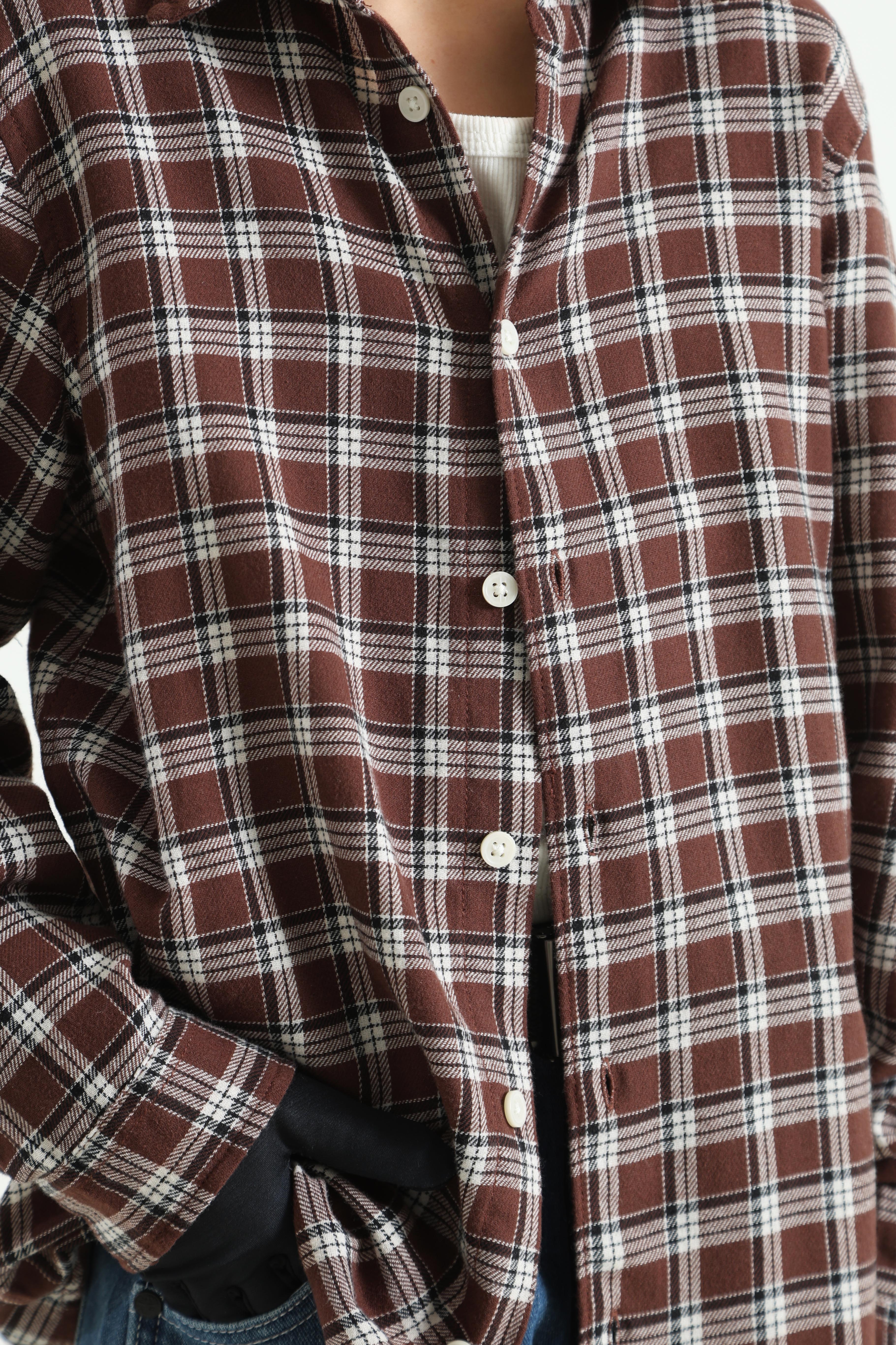 JORJOSHUA camicia a quadri - Deep Mahogany