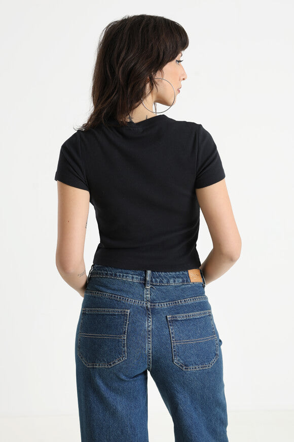 Maglietta a coste - Caviar Black