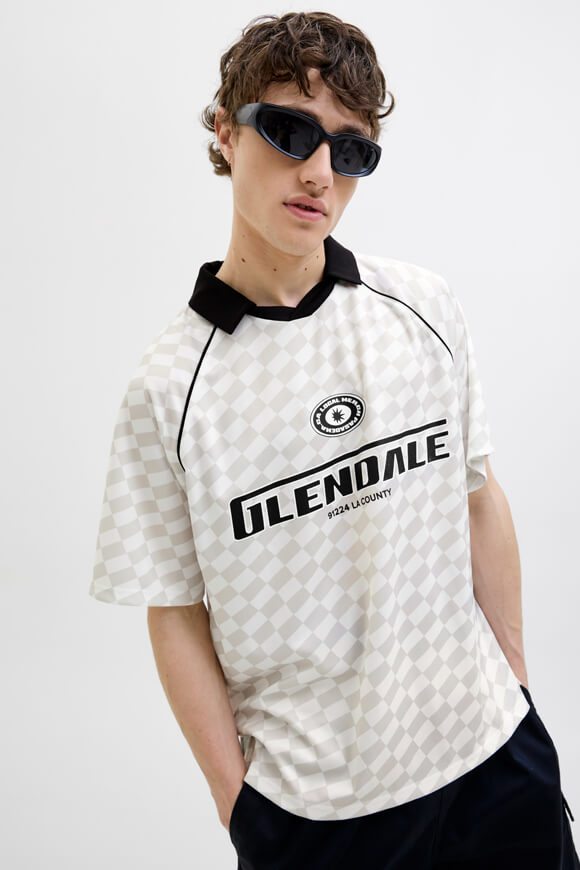 JCORETREAT mesh t-shirt - Cloud Dancer + Vapour Blu