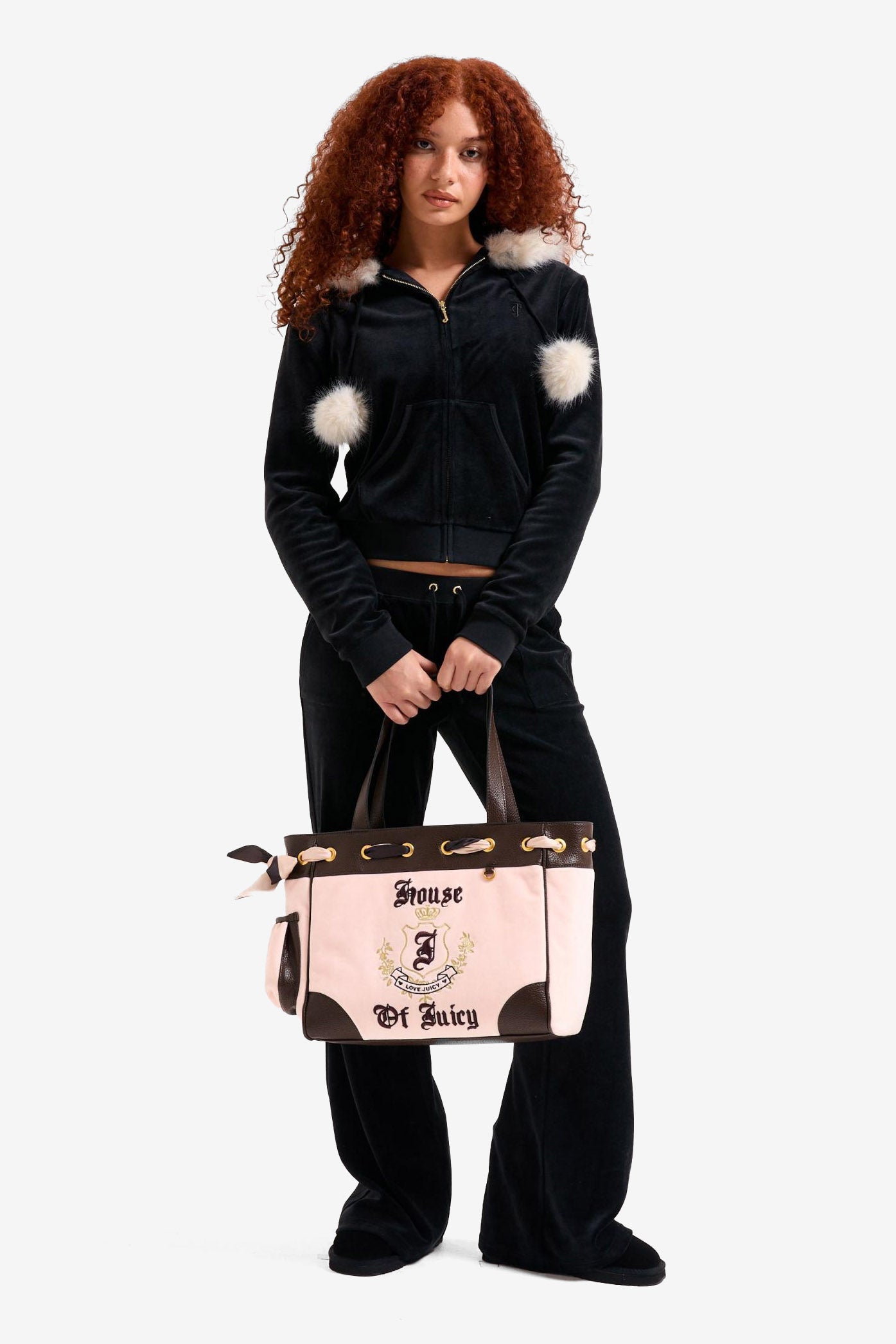 Veste crop en velours - Black