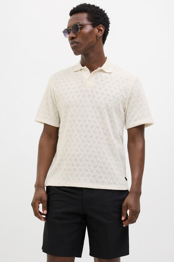 JPRBLATRENT Strick Poloshirt - Cloud Dancer