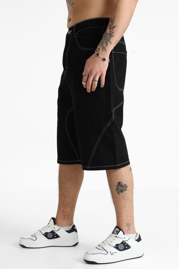 Jeansshorts - Schwarz
