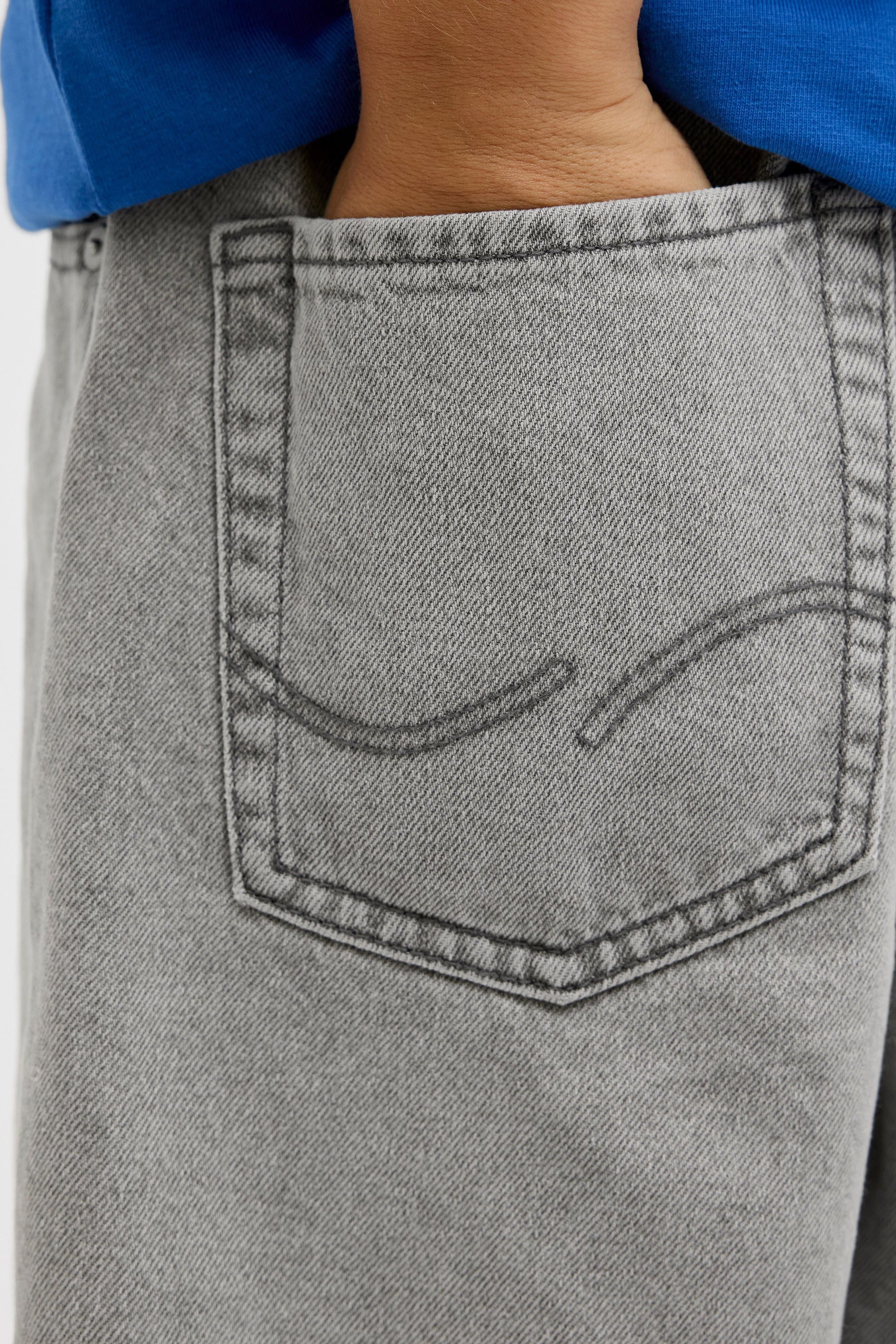Short Tony in jeans - Grey Denim