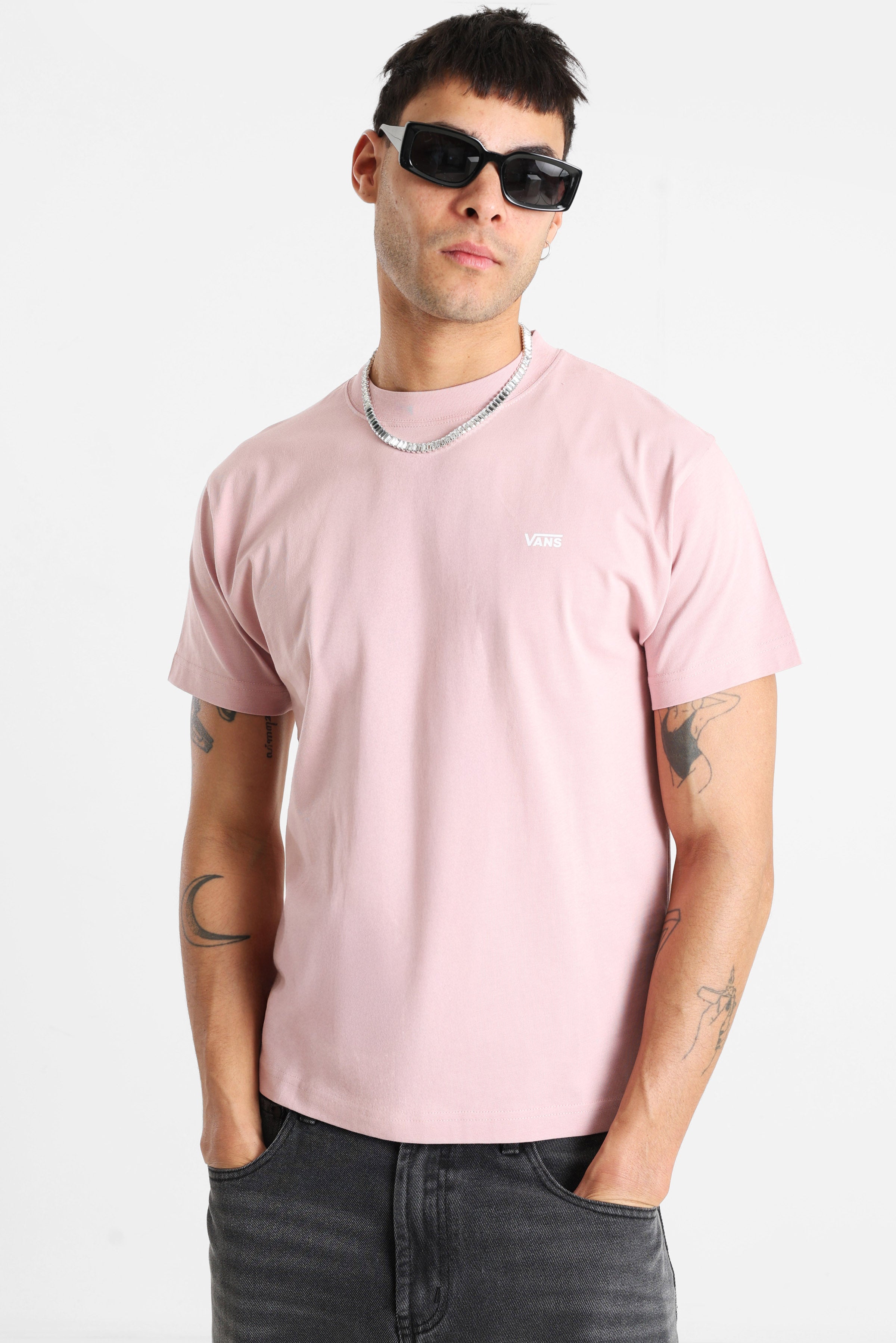 Left Chest T-Shirt - Misty Mauve
