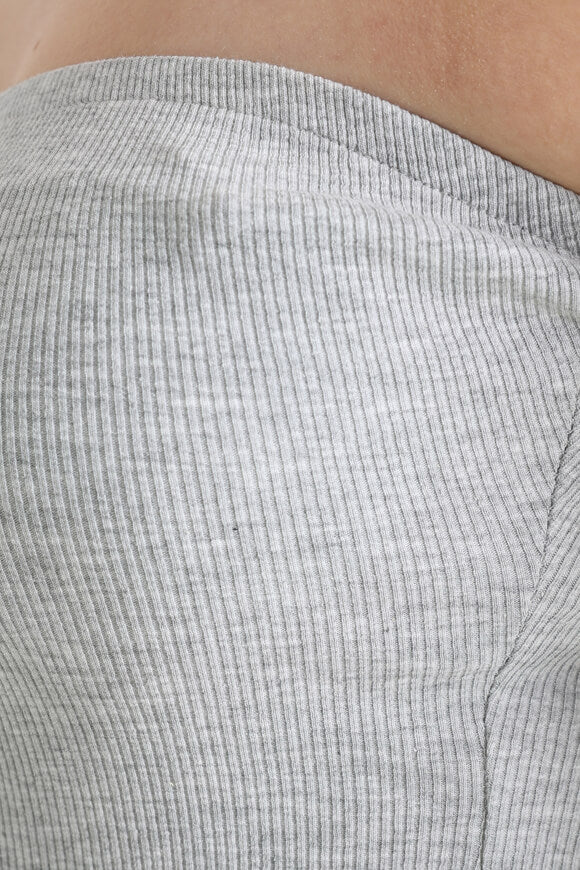 Ribbed bandeau maxi dress - mottled gray