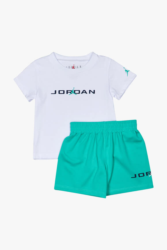 Baseline Mesh Kids-Set - White + Washed Teal