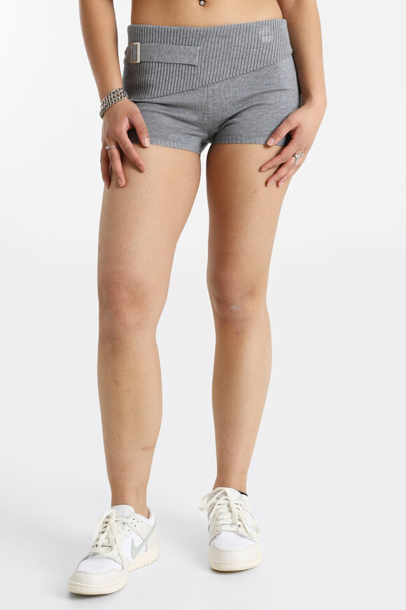 Pantaloncini in maglia - Grigio screziato