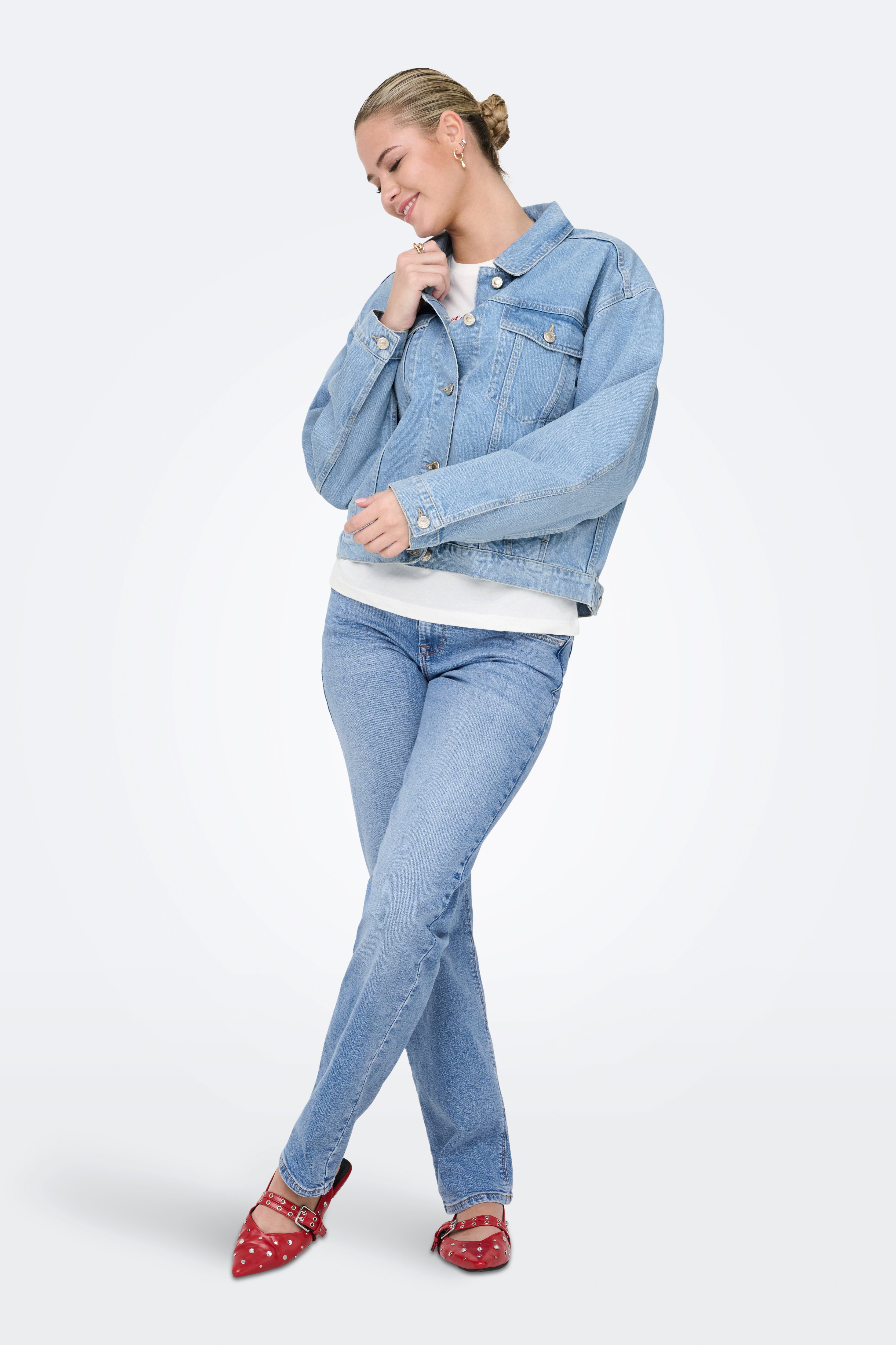 ONLLOPEZ jean straight fit L32 - Light Blue Denim