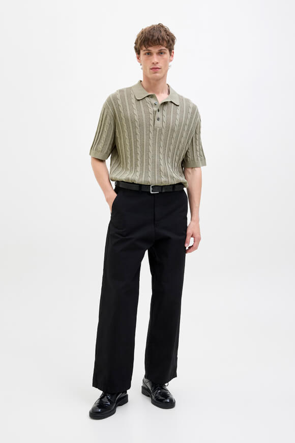 JPRBLAMASON Oversize Strick Poloshirt - Dried Sage