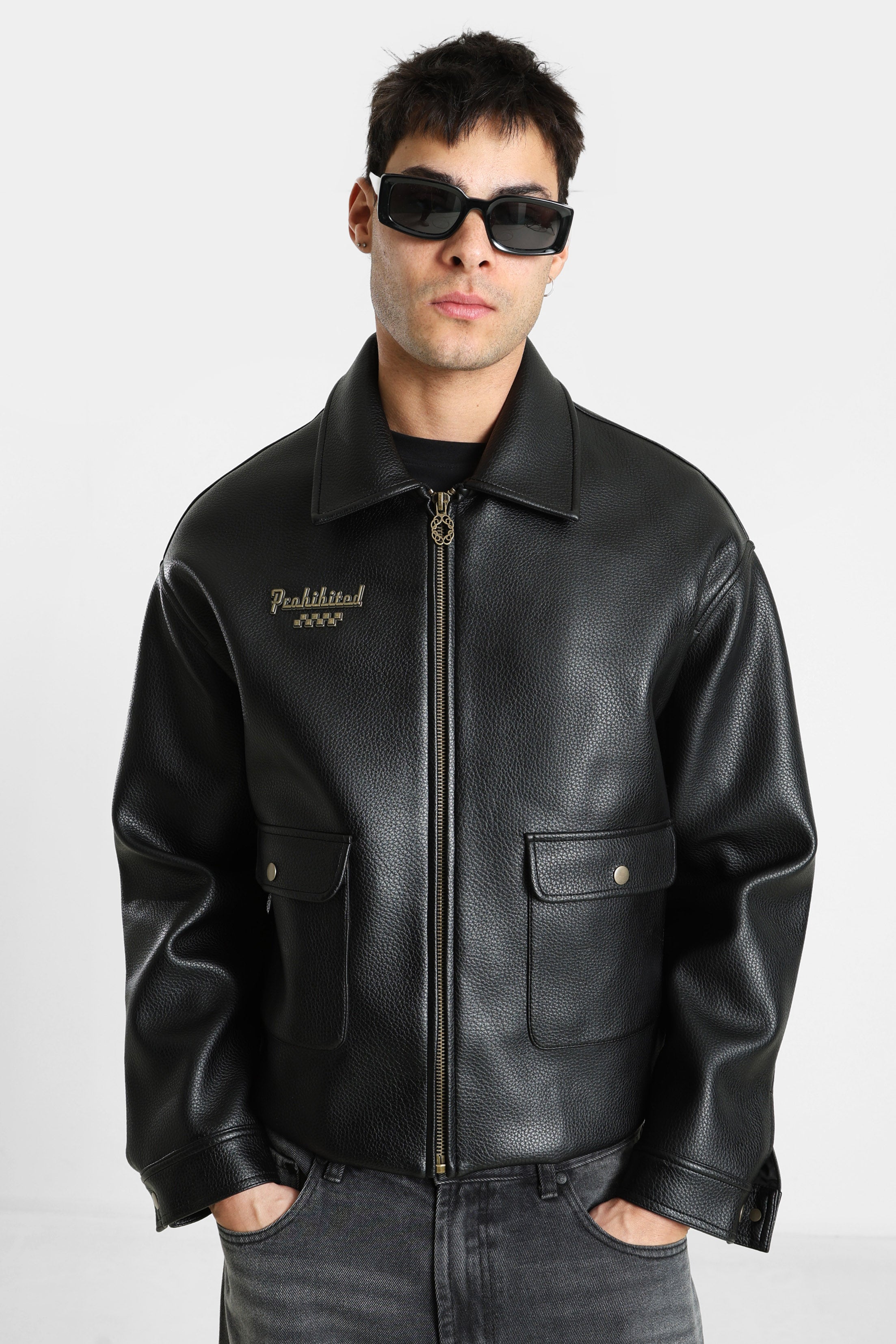 Speedhunter veste en similicuir - Black