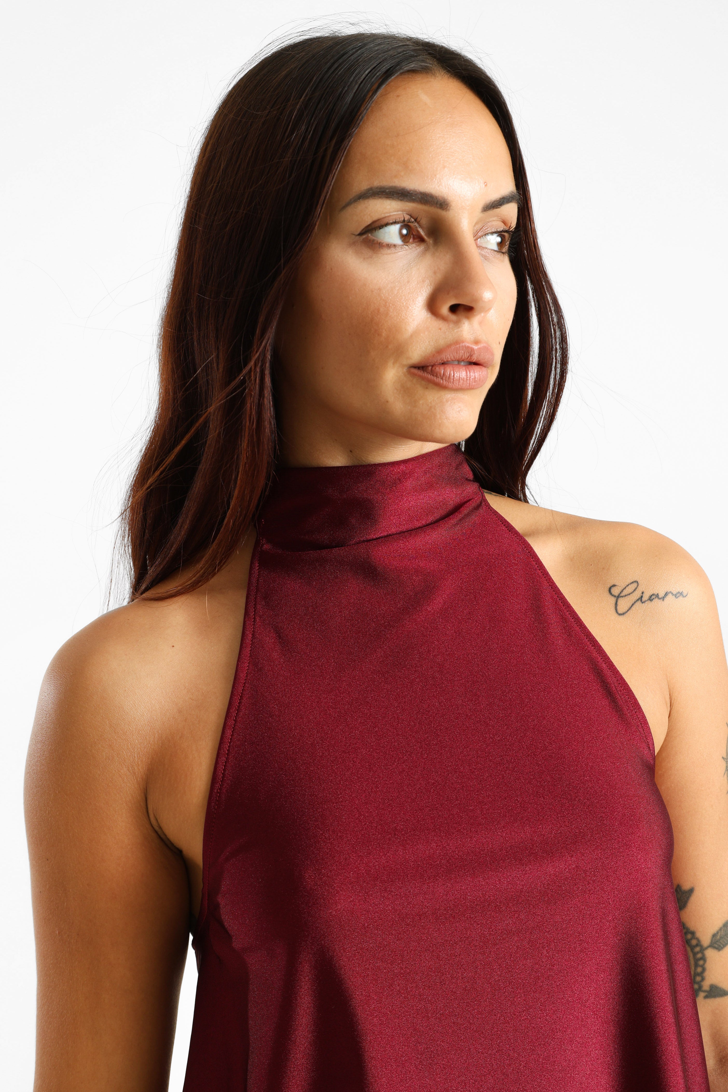 Neckholder Top - Burgundy