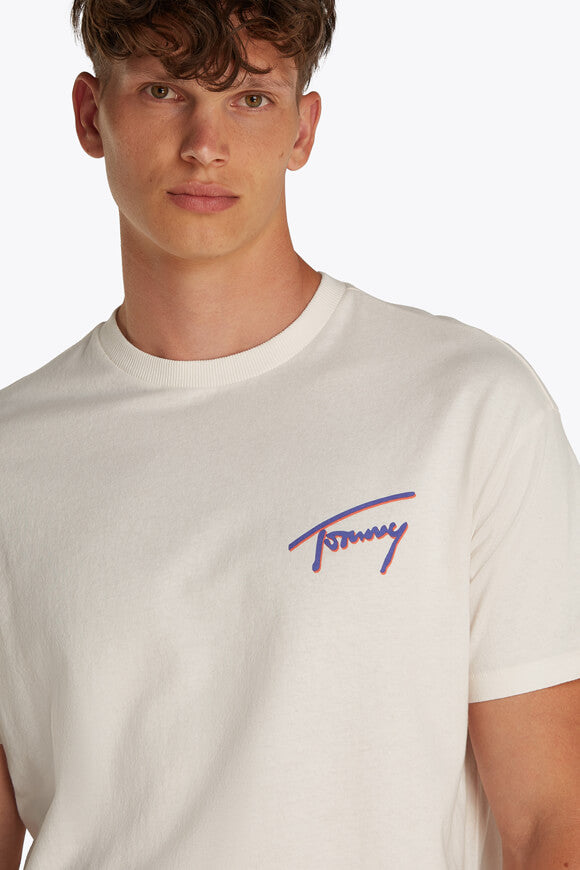 Loose Faded Graphic T-shirt - Ancient White