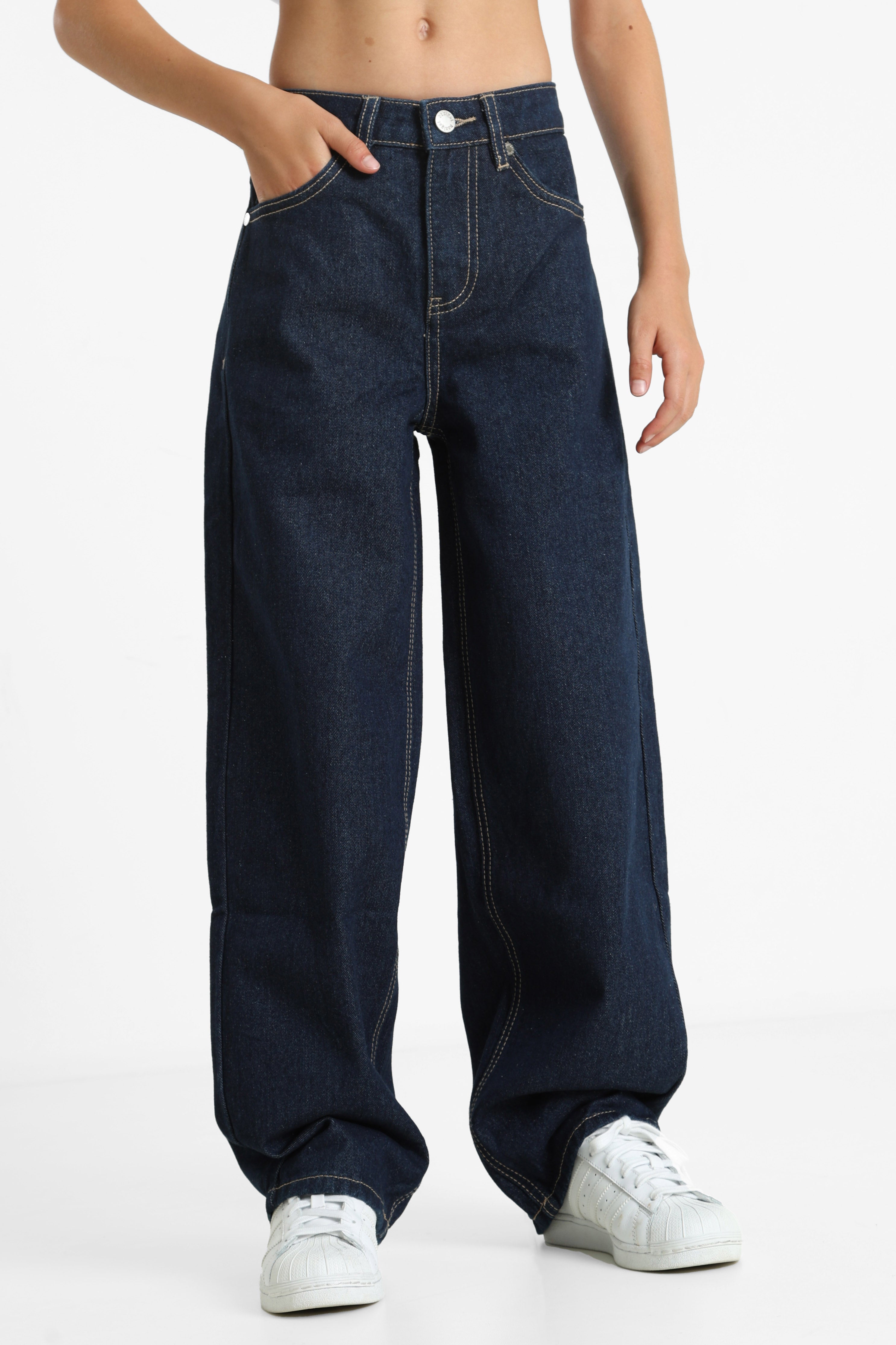 Wide Leg Jeans - Dunkelblau