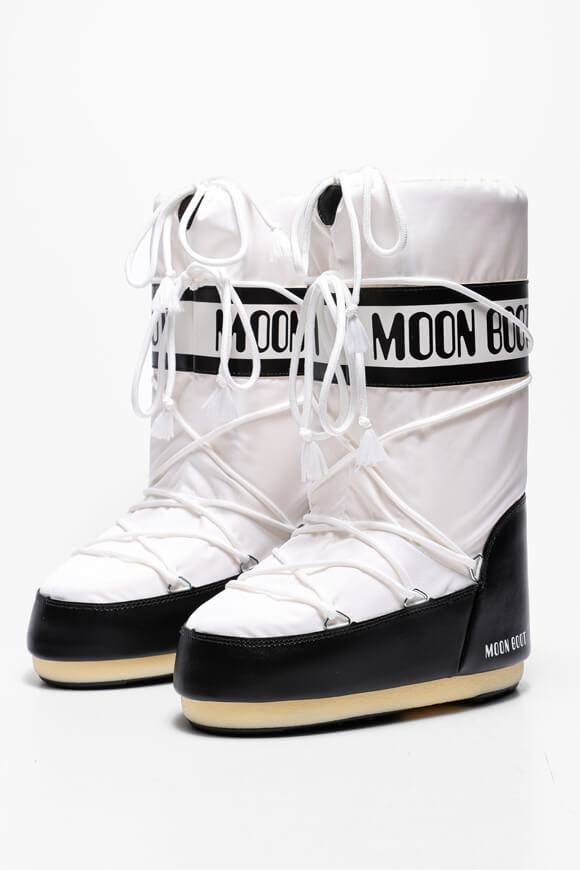 Icon Nylon Schneestiefel - Black + White