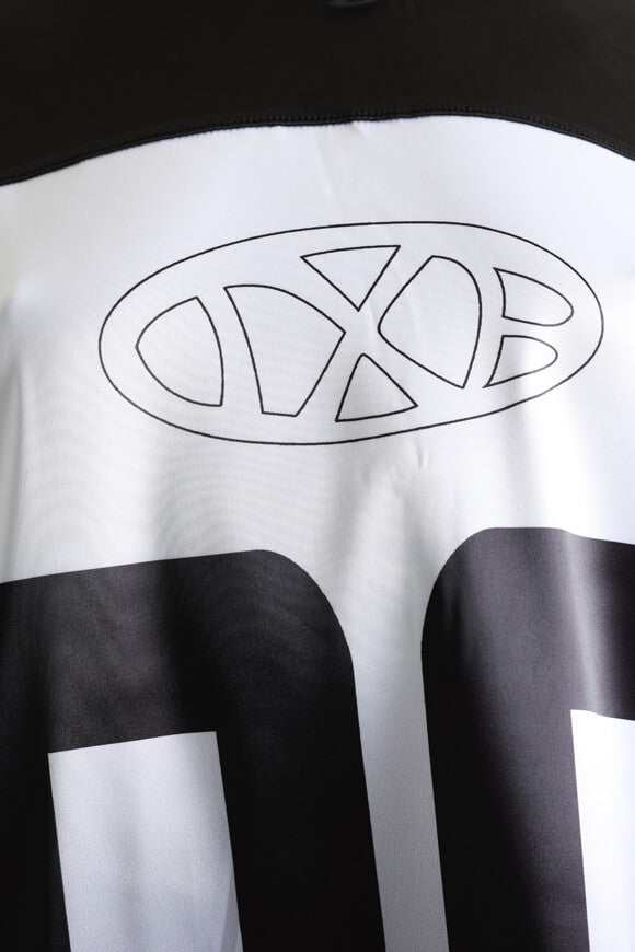 Satin Oversize T-Shirt - Schwarz + Weiss + Grau