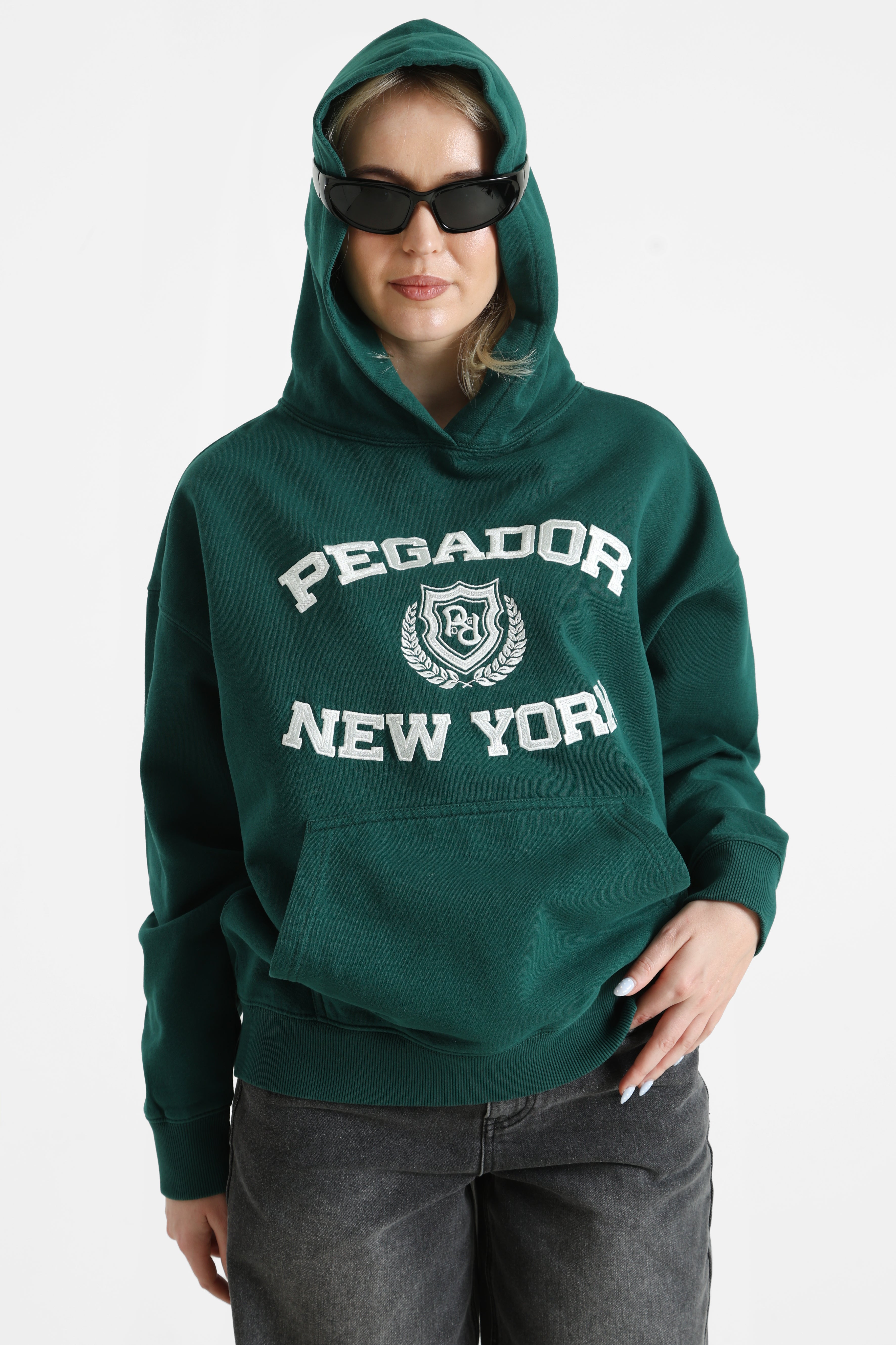 Frieda Oversize Kapuzensweatshirt - Dark Green