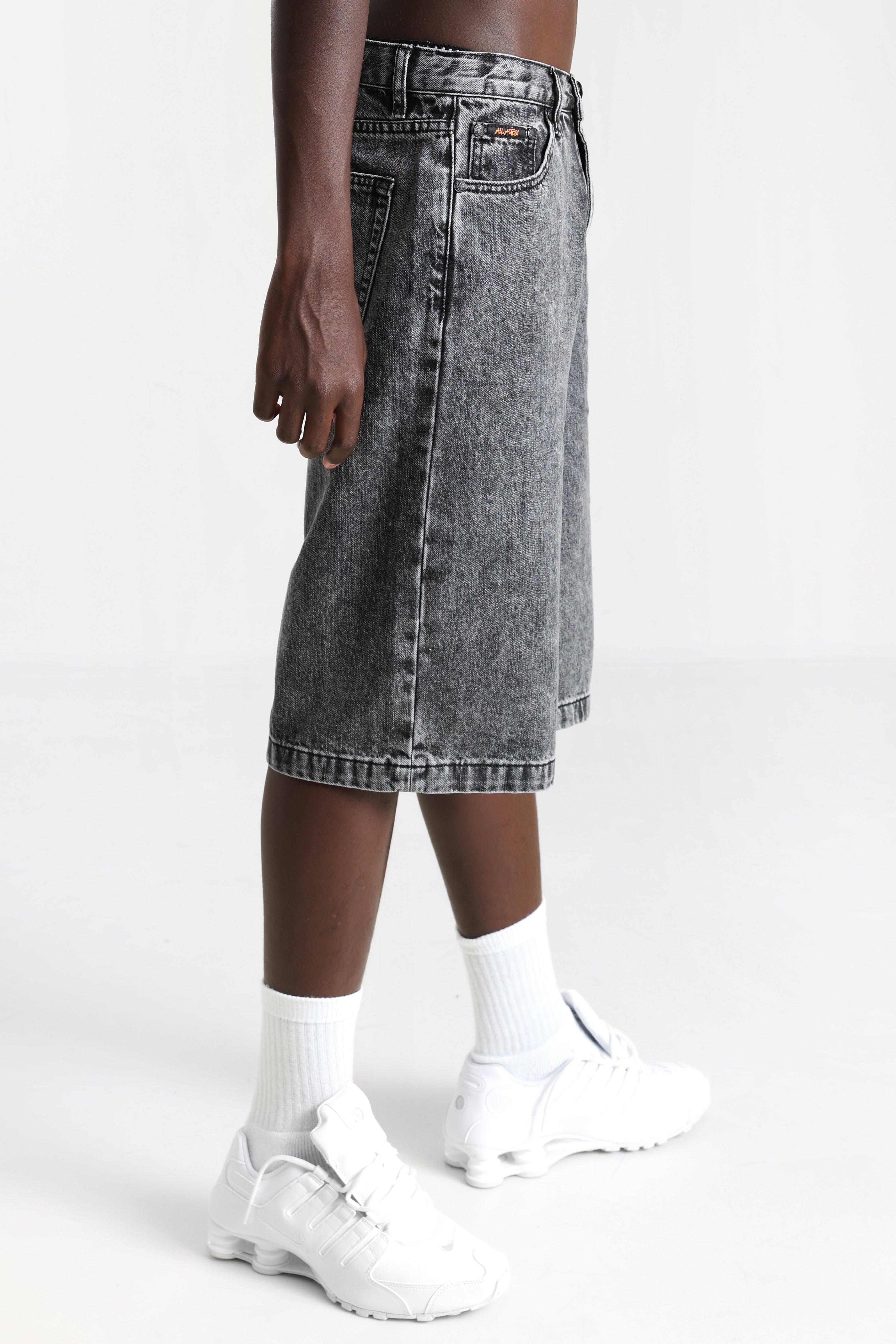 Bermuda in denim - Noir délavé