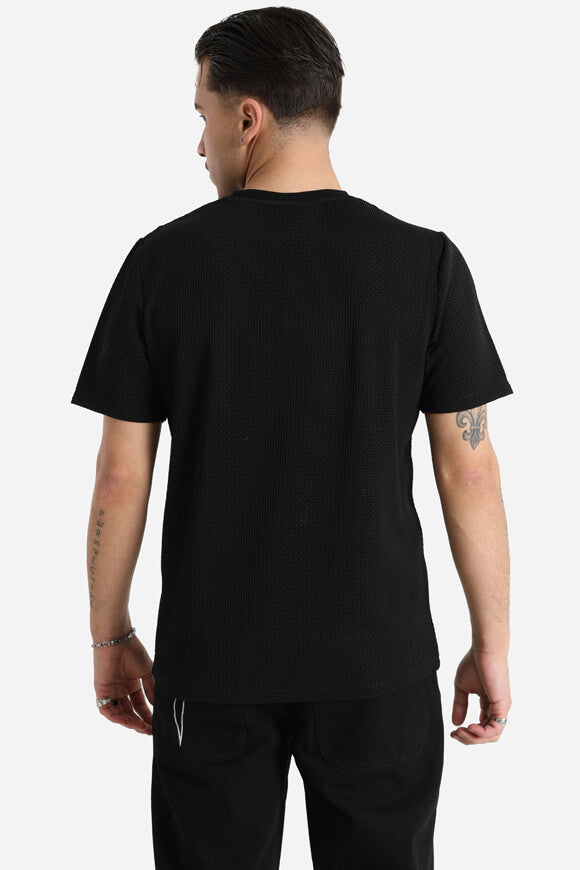 Structured fabric T-shirt - Black