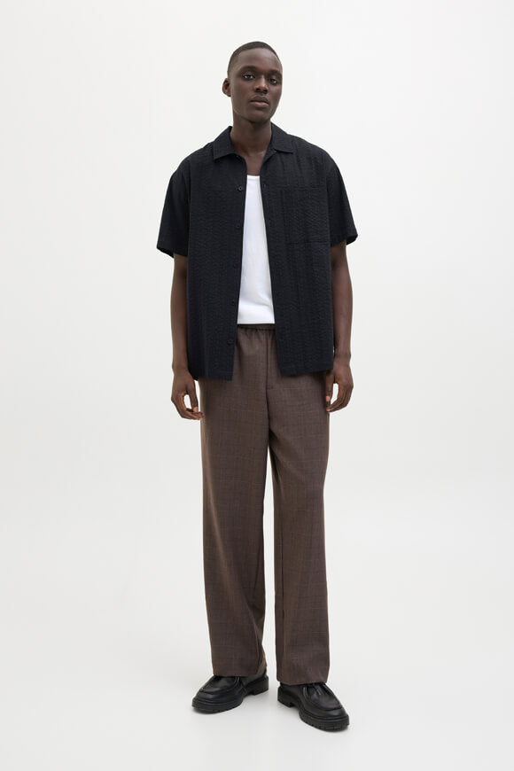 JPRCCEASTON Oversize Hemd aus Seersucker - Black Beauty