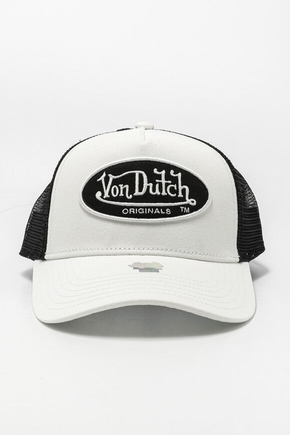 Boston Trucker Cap / Snapback - White + Black