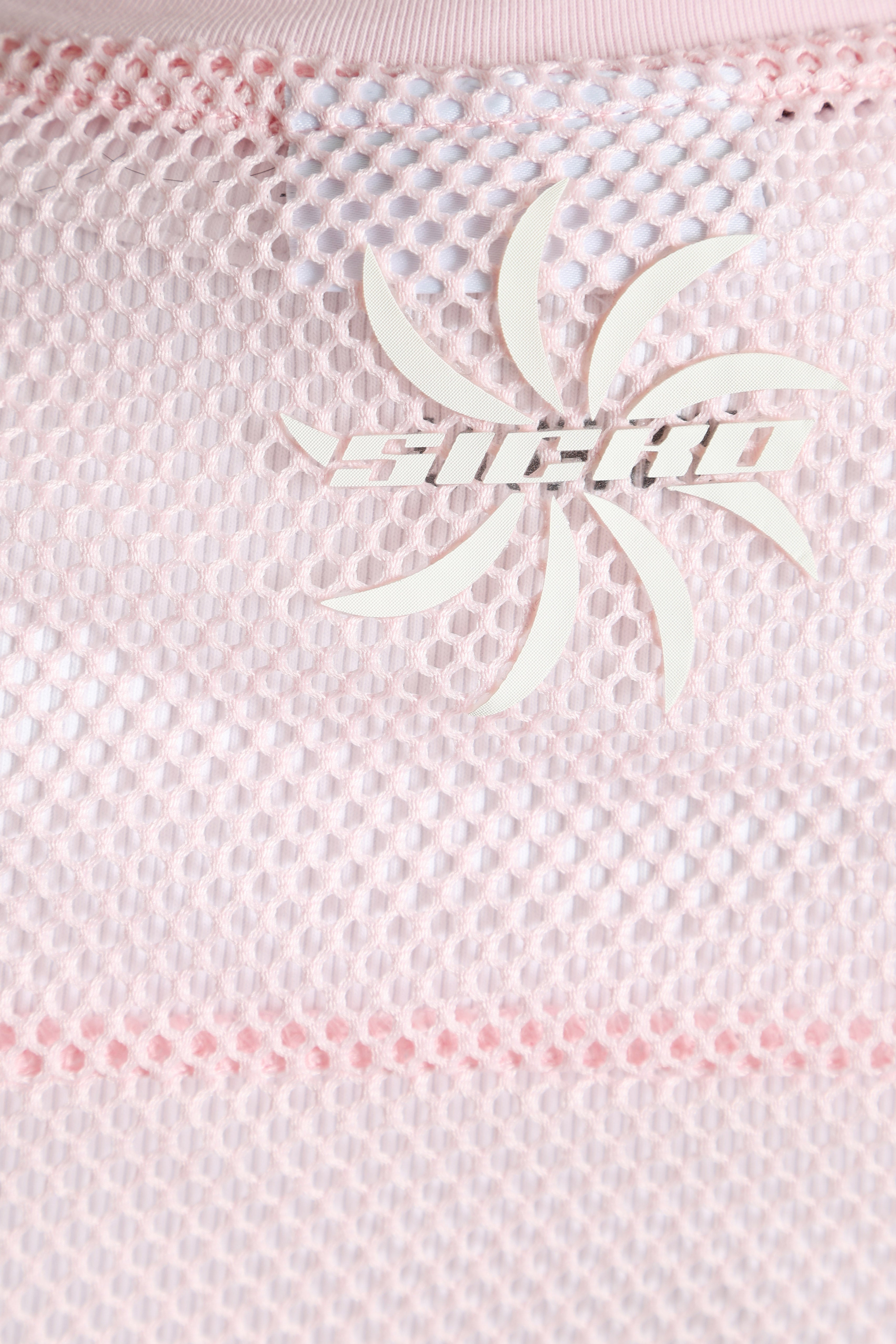 Crop Mesh T-Shirt - Hell Pink