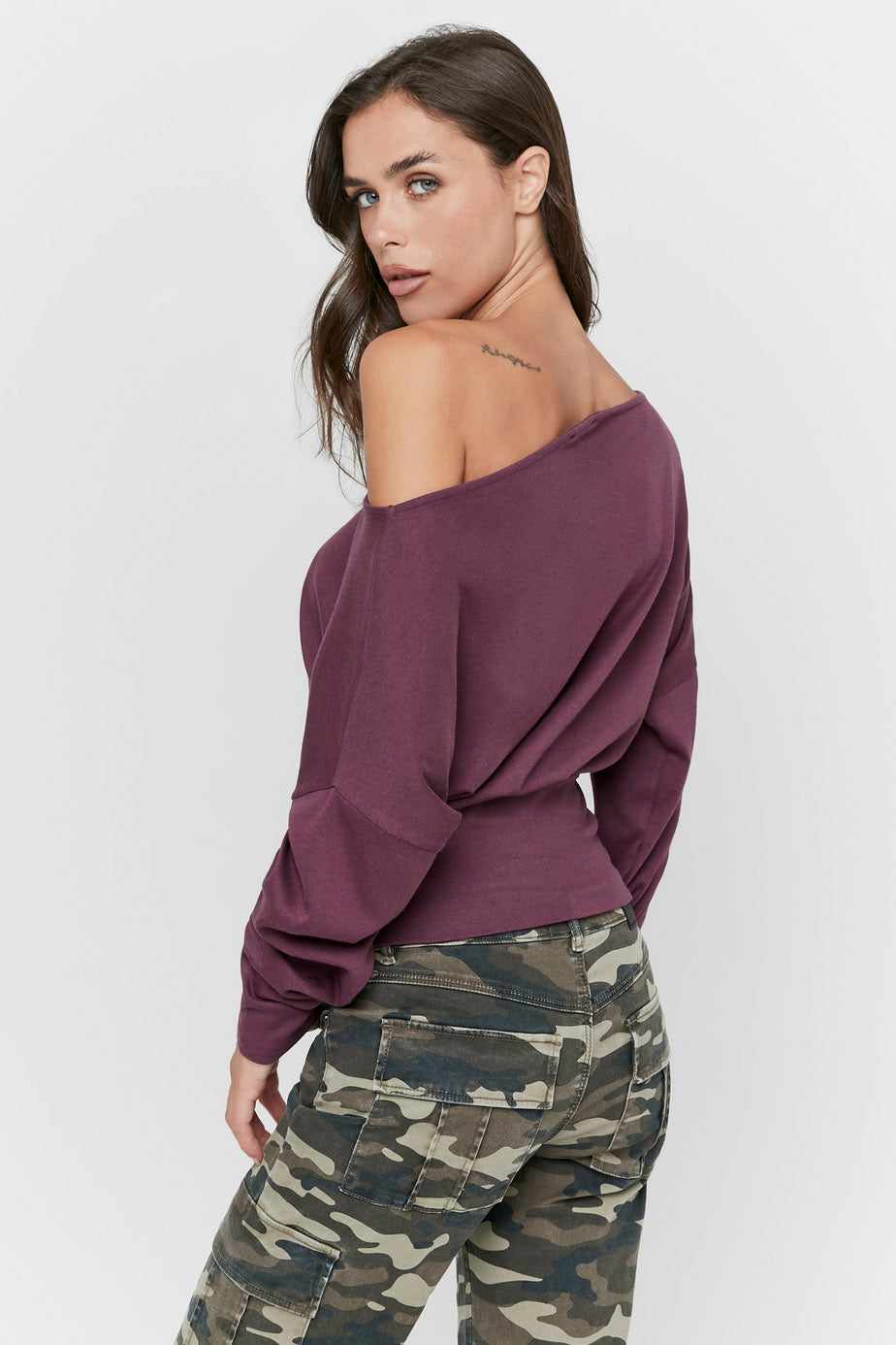 Langarmshirt - Prune Purple