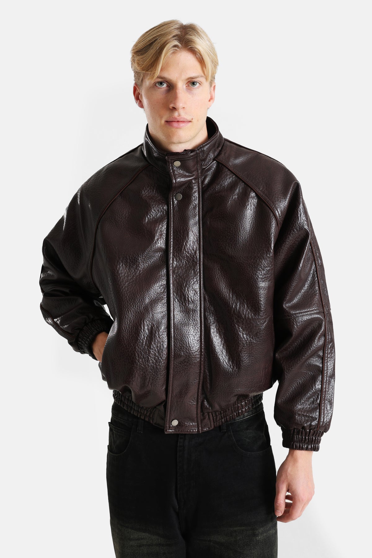 Kunstlederjacke - Brown