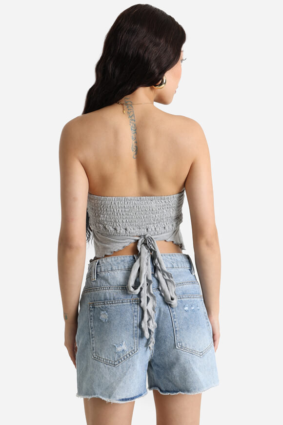 Bandeau crop top - gray