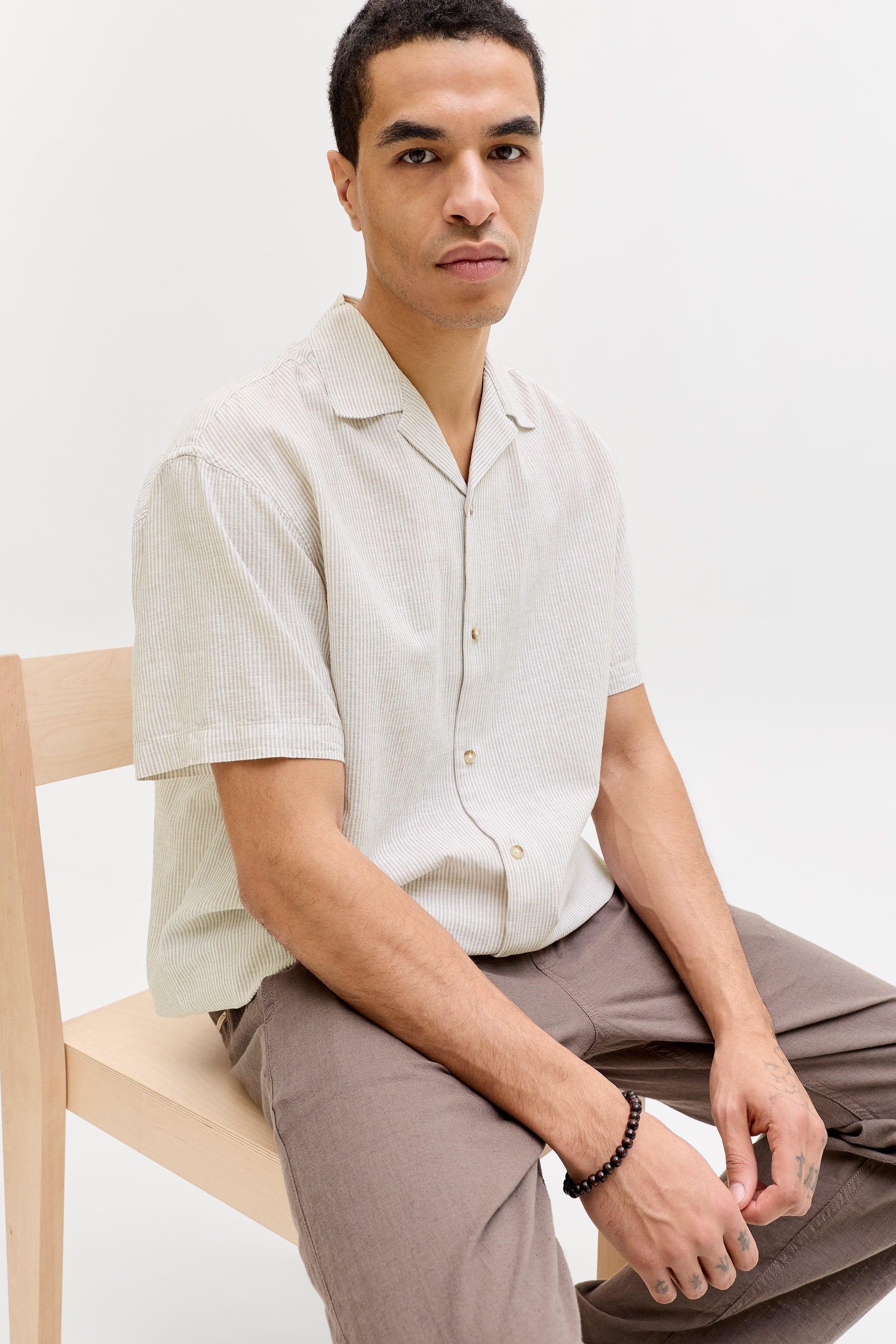 JJESUMMER Leinenhemd - Crockery