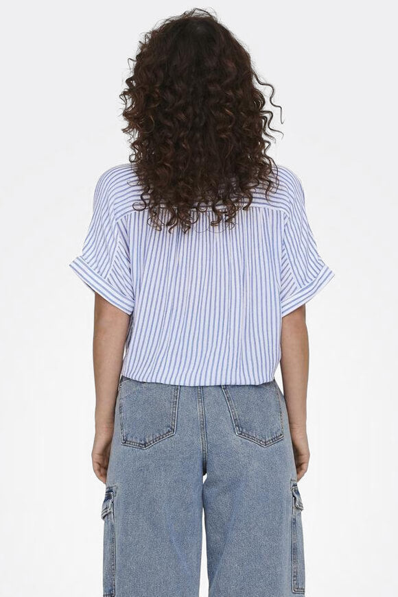 Camicetta in seersucker Paula - Cloud Dancer