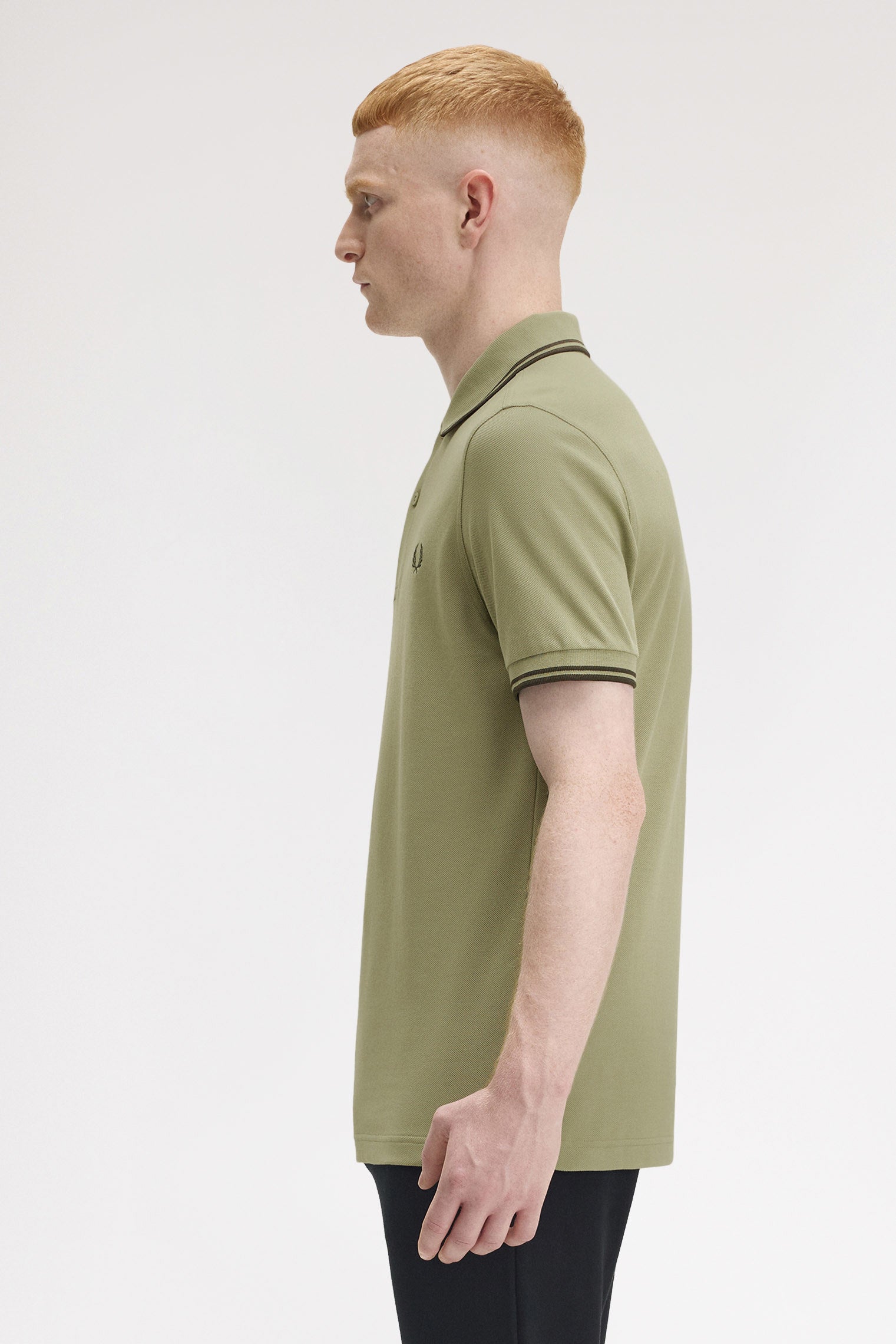 Twin Tipped Poloshirt - Olive Mint