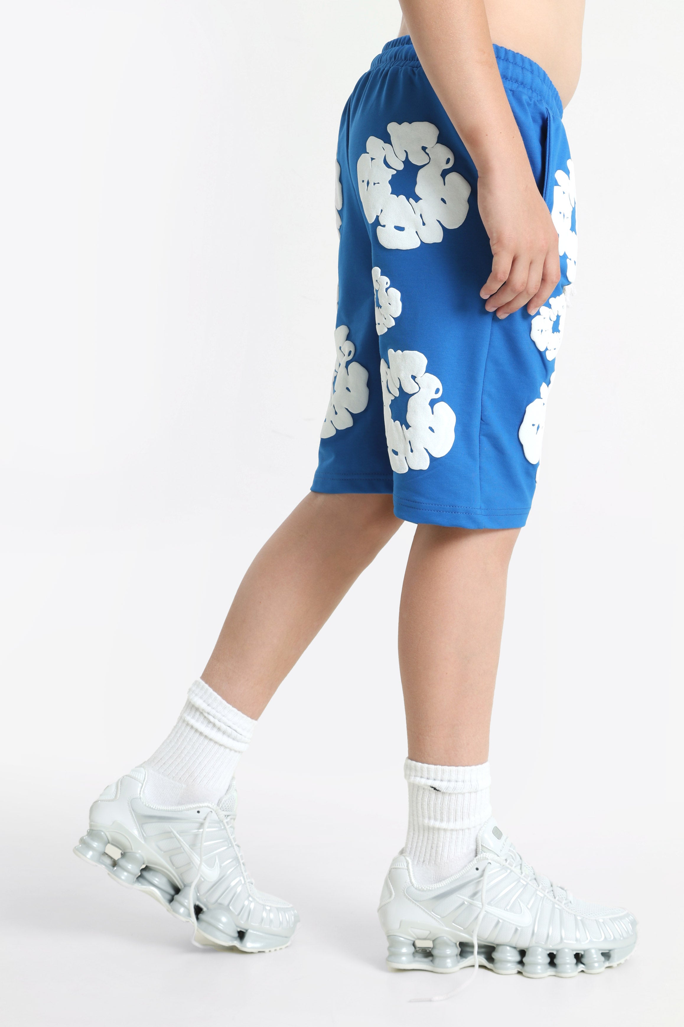 Short en sweat - Royal + White