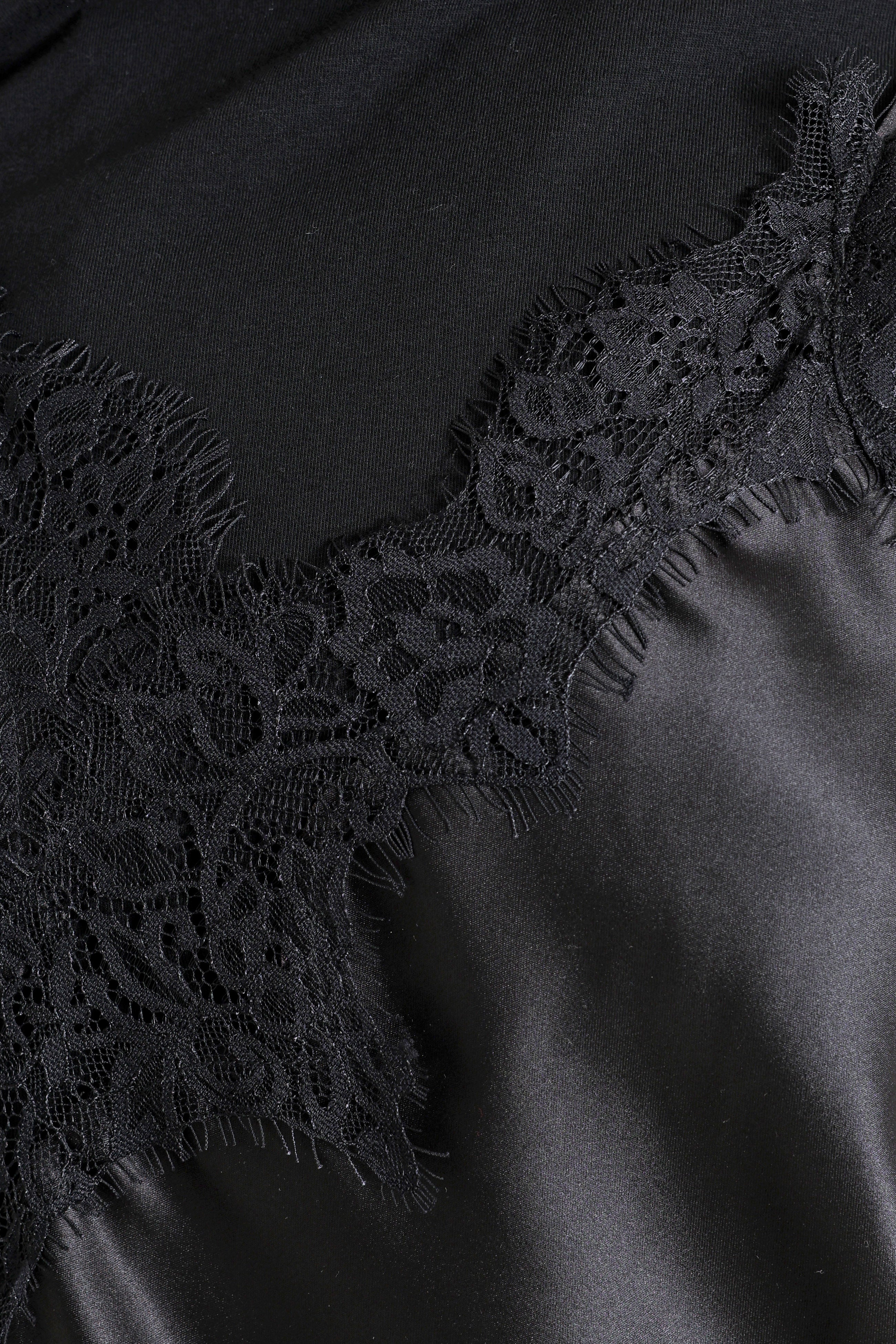 Abito asimmetrico in satin - Black