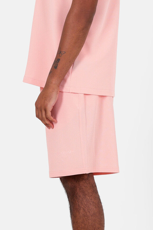 Shorts aus Kreppstoff - Salmon