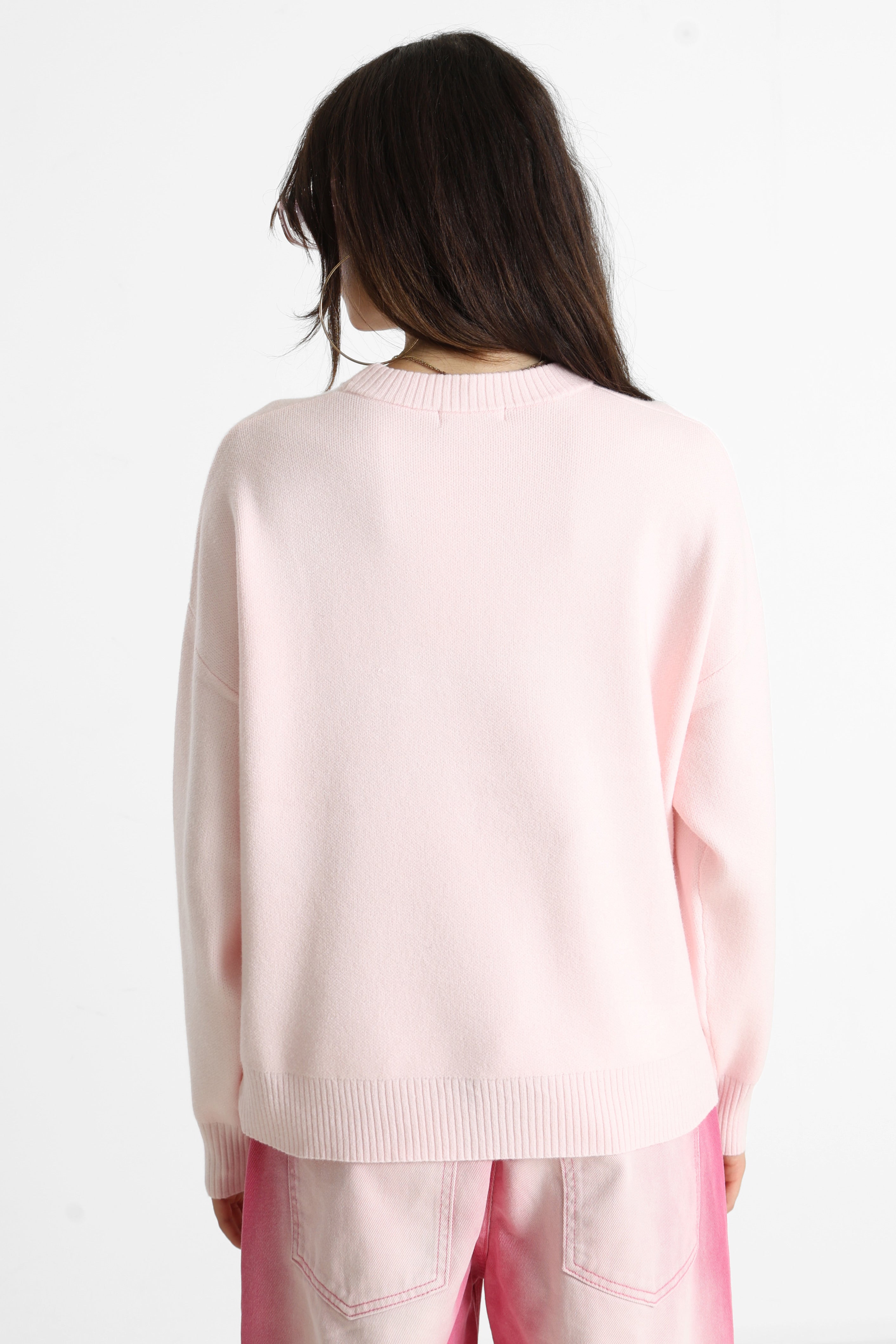 Pull en tricot - Rose clair