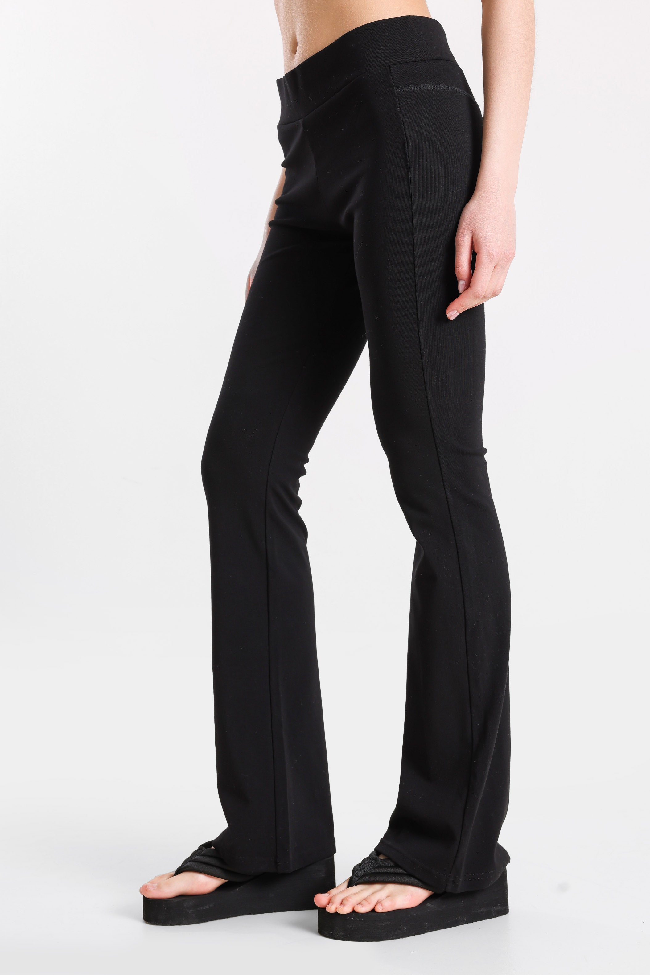 Flare Leggings - Schwarz