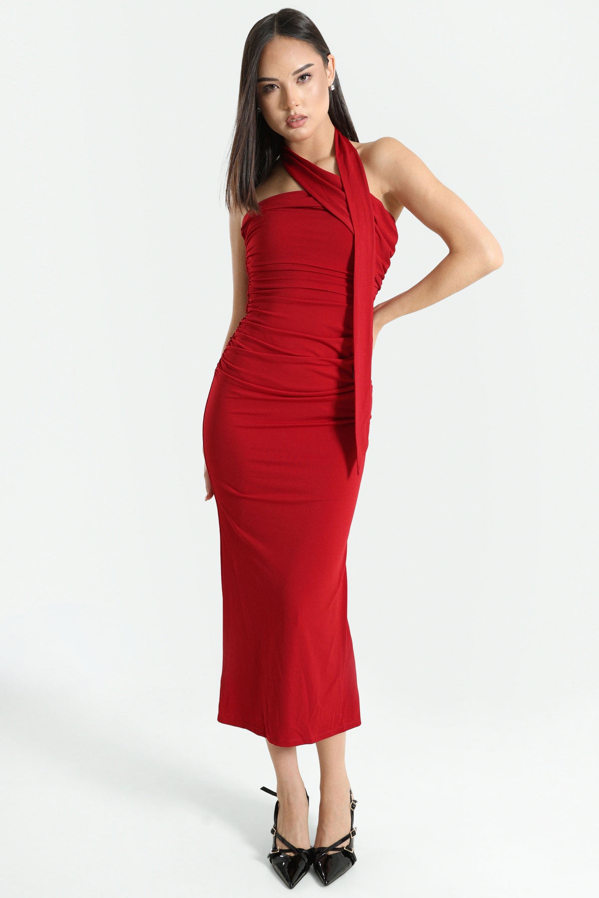 Long bandeau dress - Red