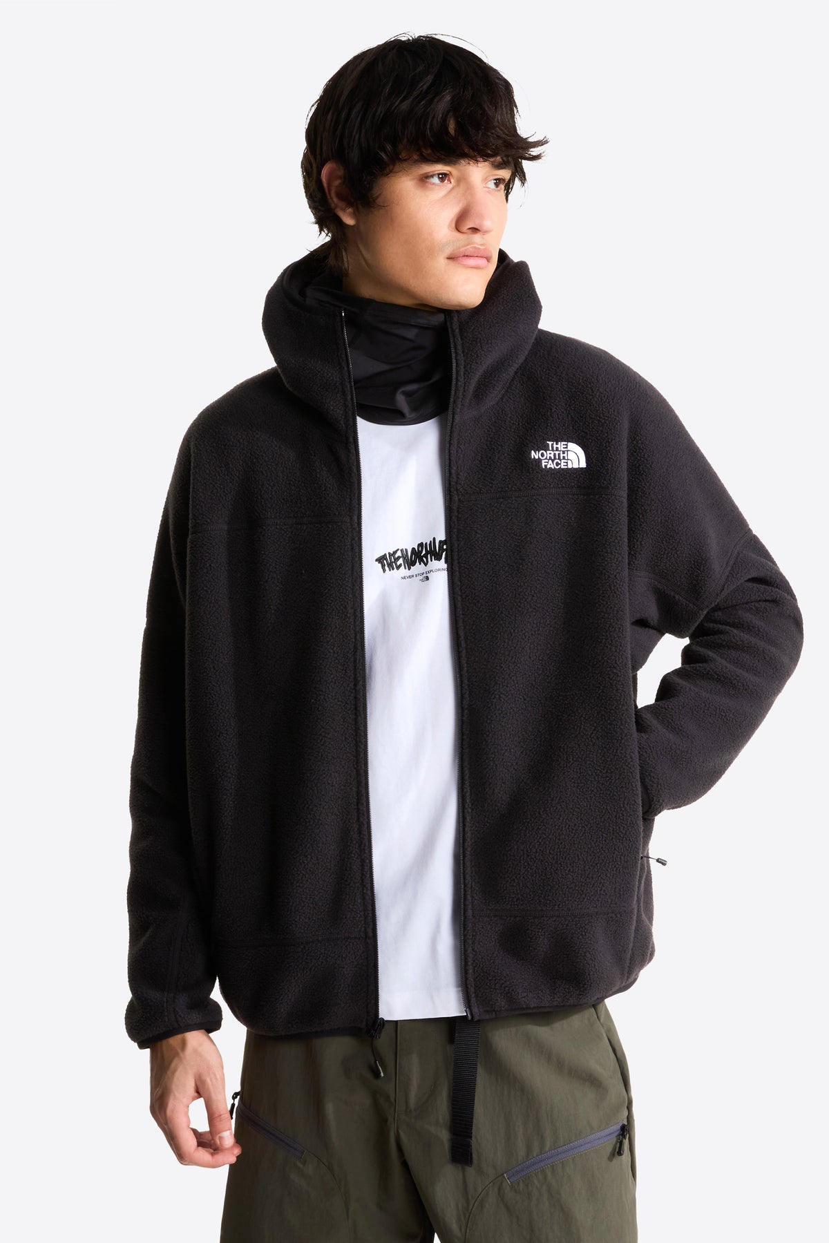 Full-Zip Mask fleece sweatshirt - Black