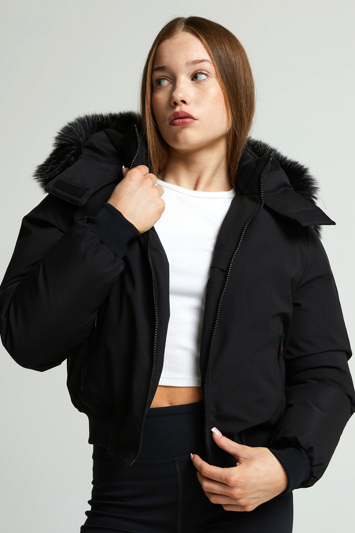 Arabella Wattierte Bomberjacke - Jet Black