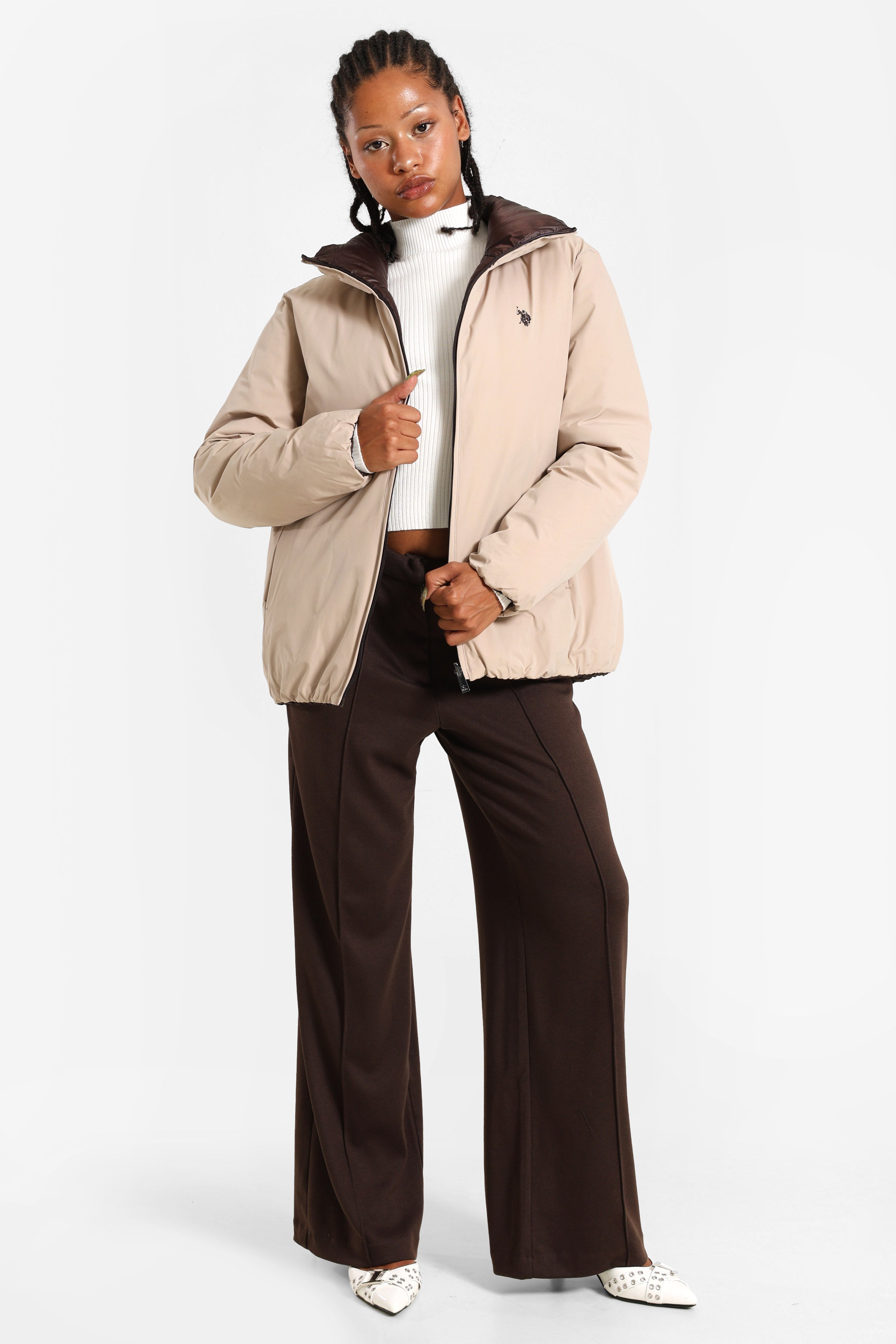 Zehra indossabile reversibile - Beige + Brown