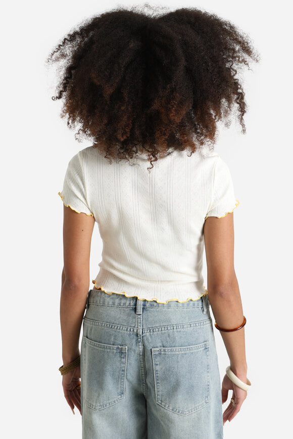 Pointelle t-shirt court - Egret