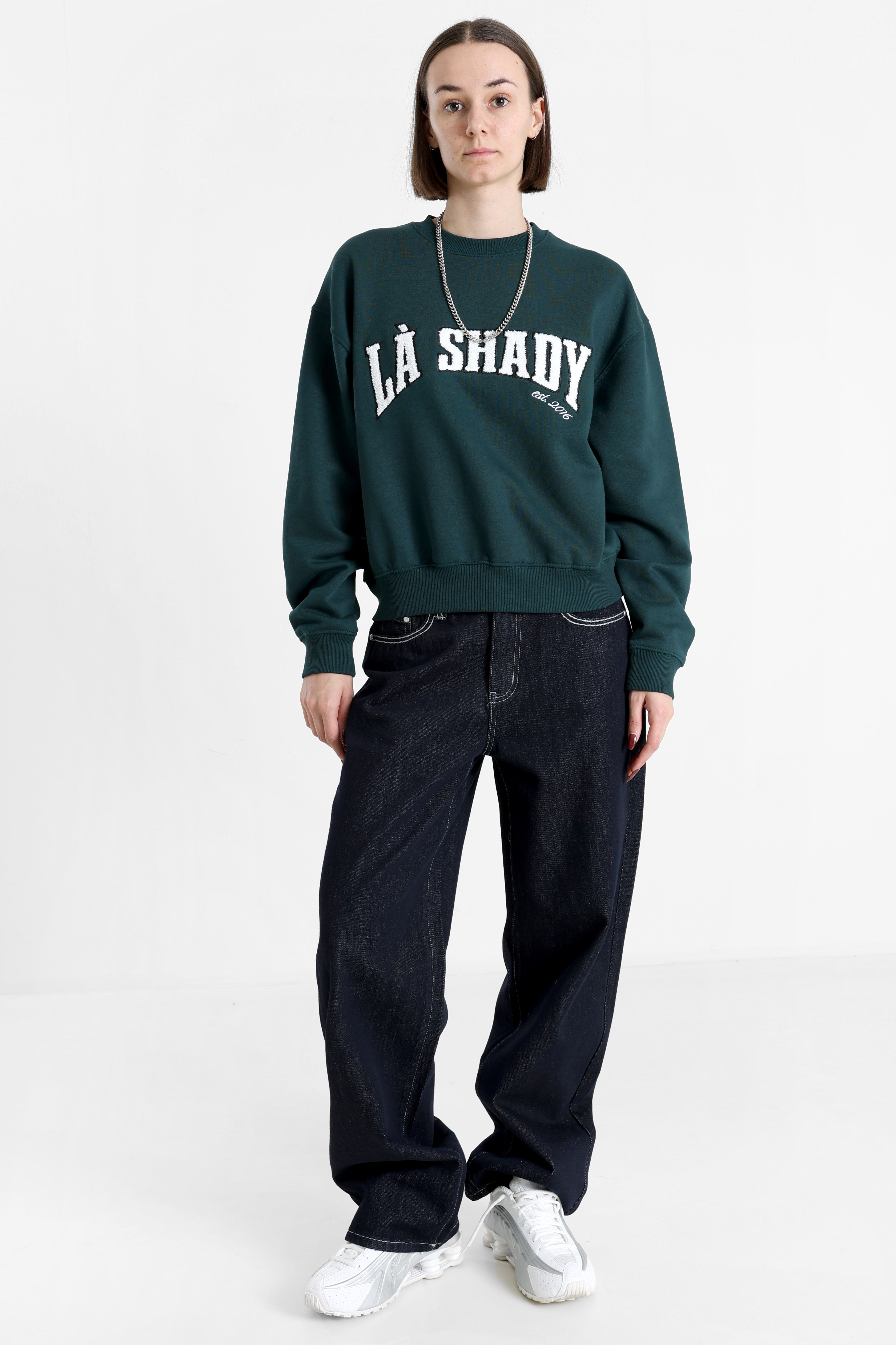 Sweatshirt - Vert foncé + Blanc