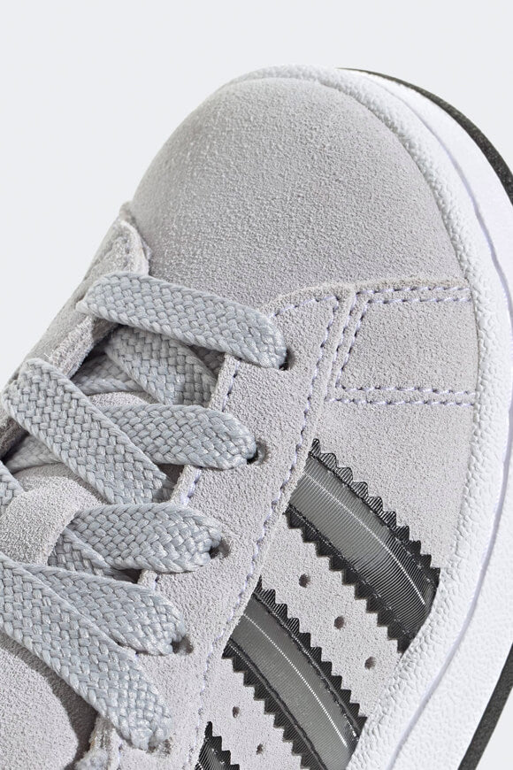 Campus 00s Kids Sneaker - Grey Two + Metallic Silver + Core Black